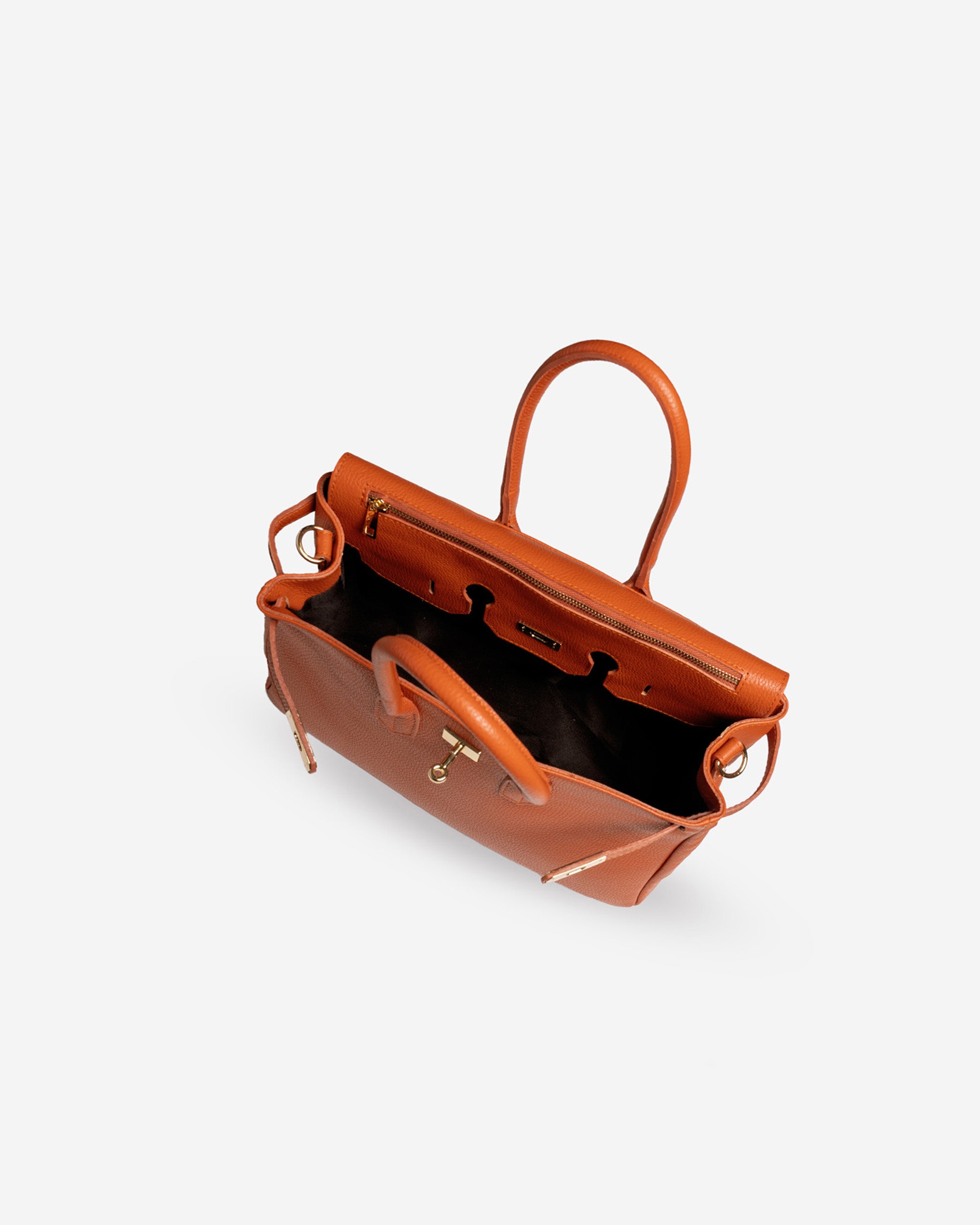 Small ROYALE in Leather Orange