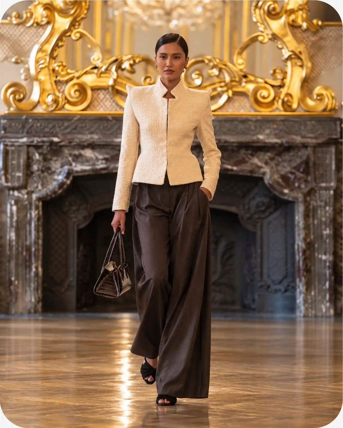 SFILATA_PFW26 bassotto croc bordeoux
