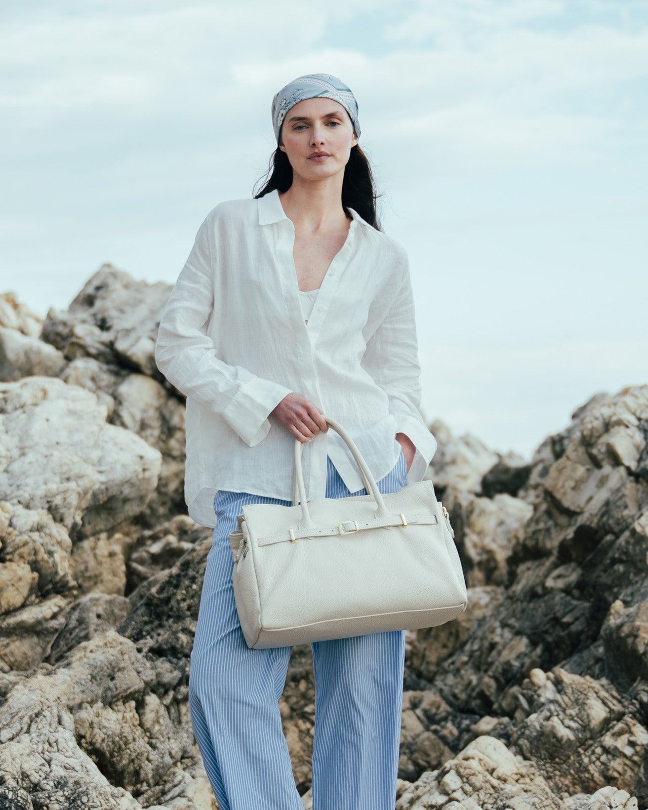 BELLUCCI in Pelle Cloud Dancer - MADBAG® STORE OFFICIAL | Handcrafted Luxury Bags Made in Italy