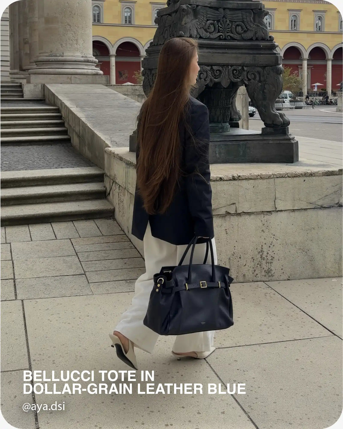 BELLUCCI Tote in pelle dollaro Blue