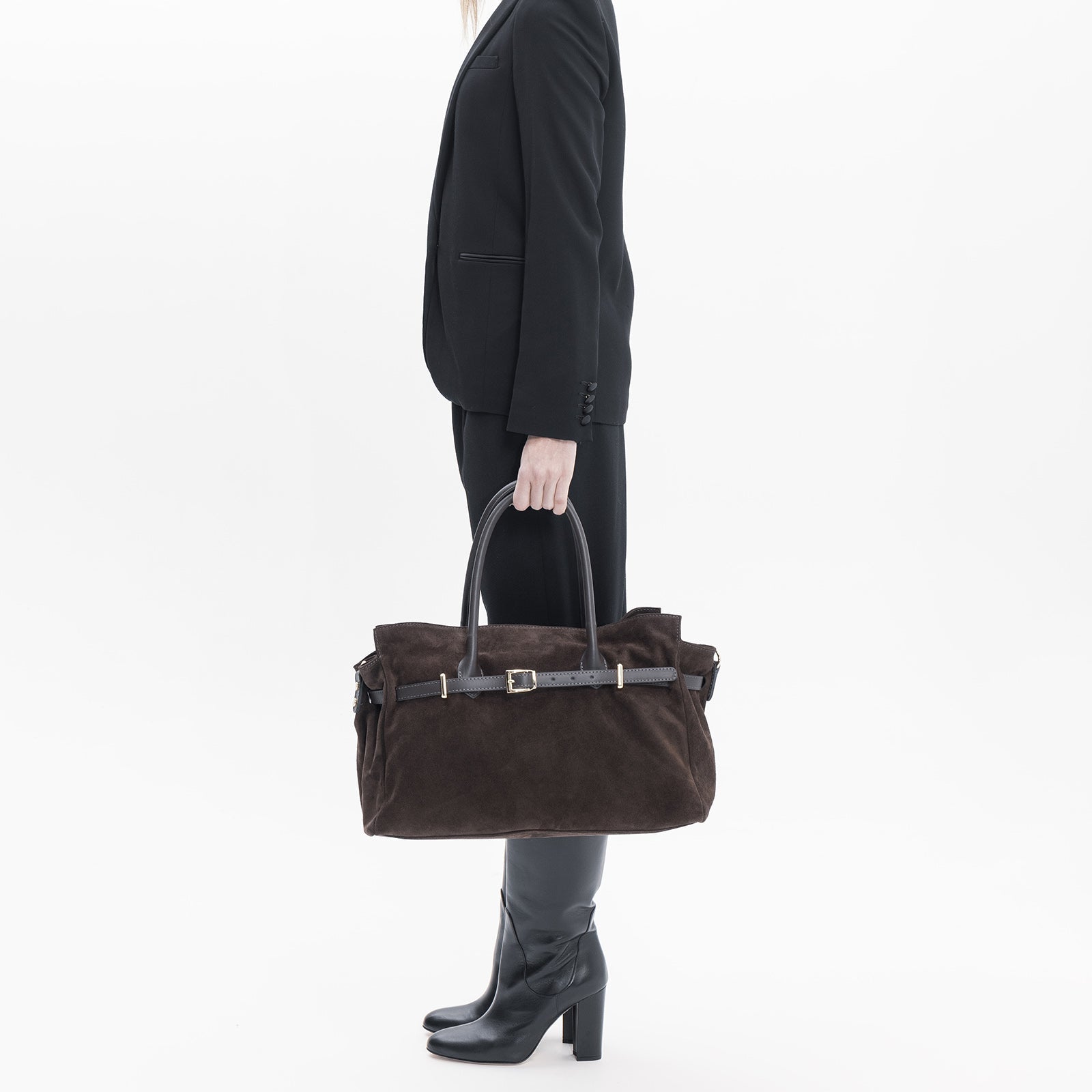 BELLUCCI LEATHER SUEDE DARK MOKA