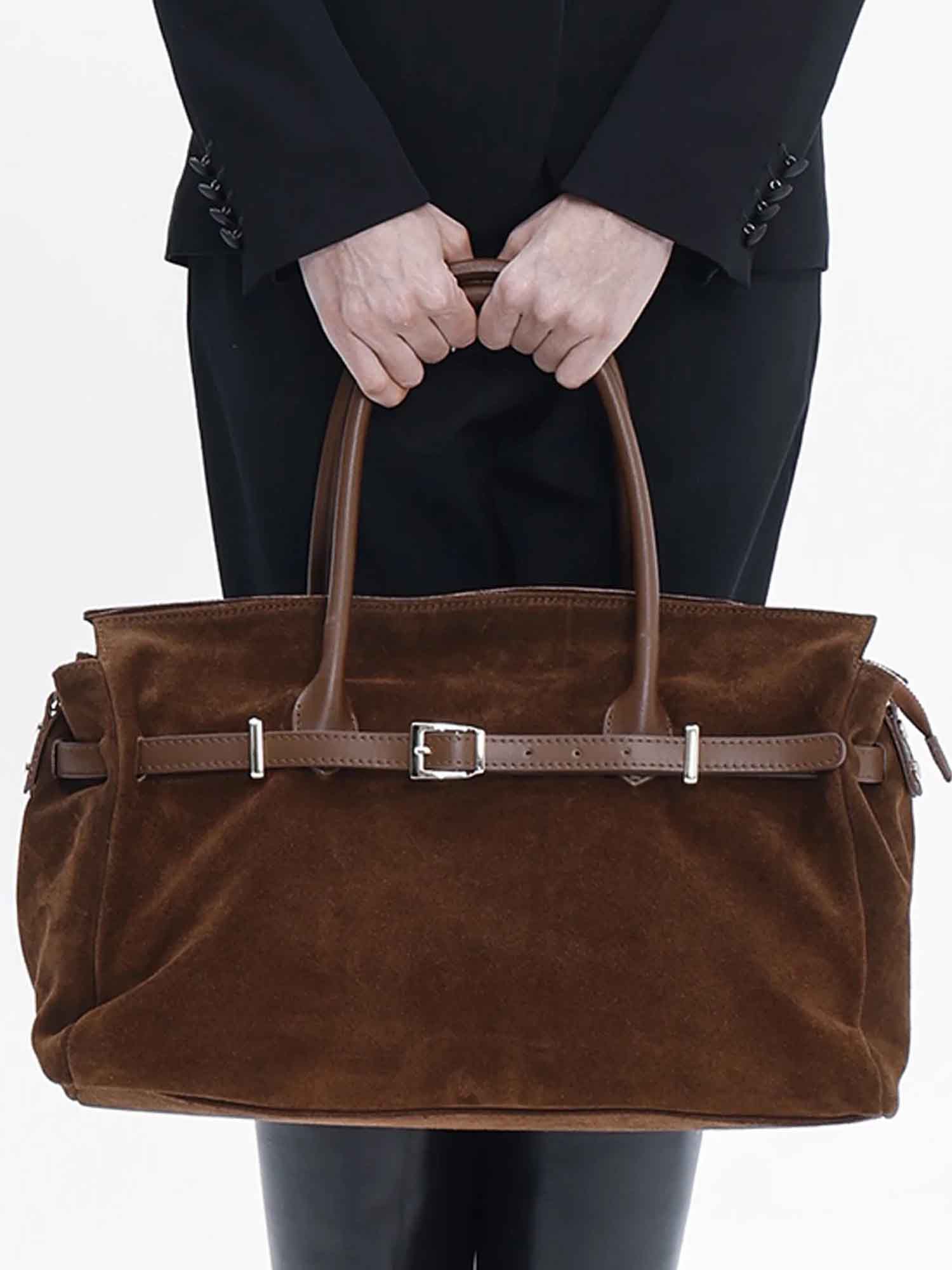 BELLUCCI in Pelle Suedè Brown - MADBAG® STORE OFFICIAL | Borse Di Lusso Artigianali 100% Made In Italy