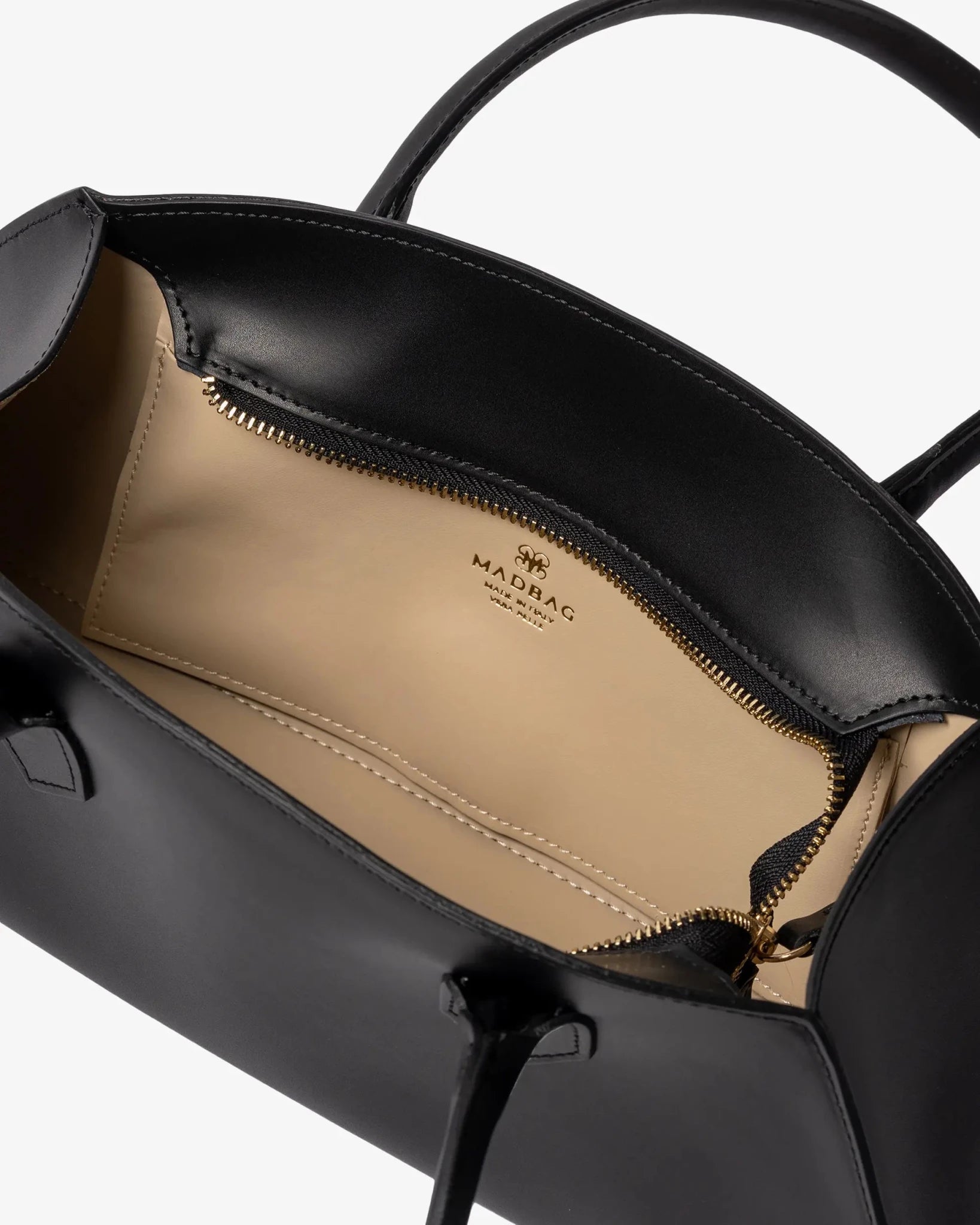 BASSOTTO in Pelle Black BORSA MADE IN ITALY