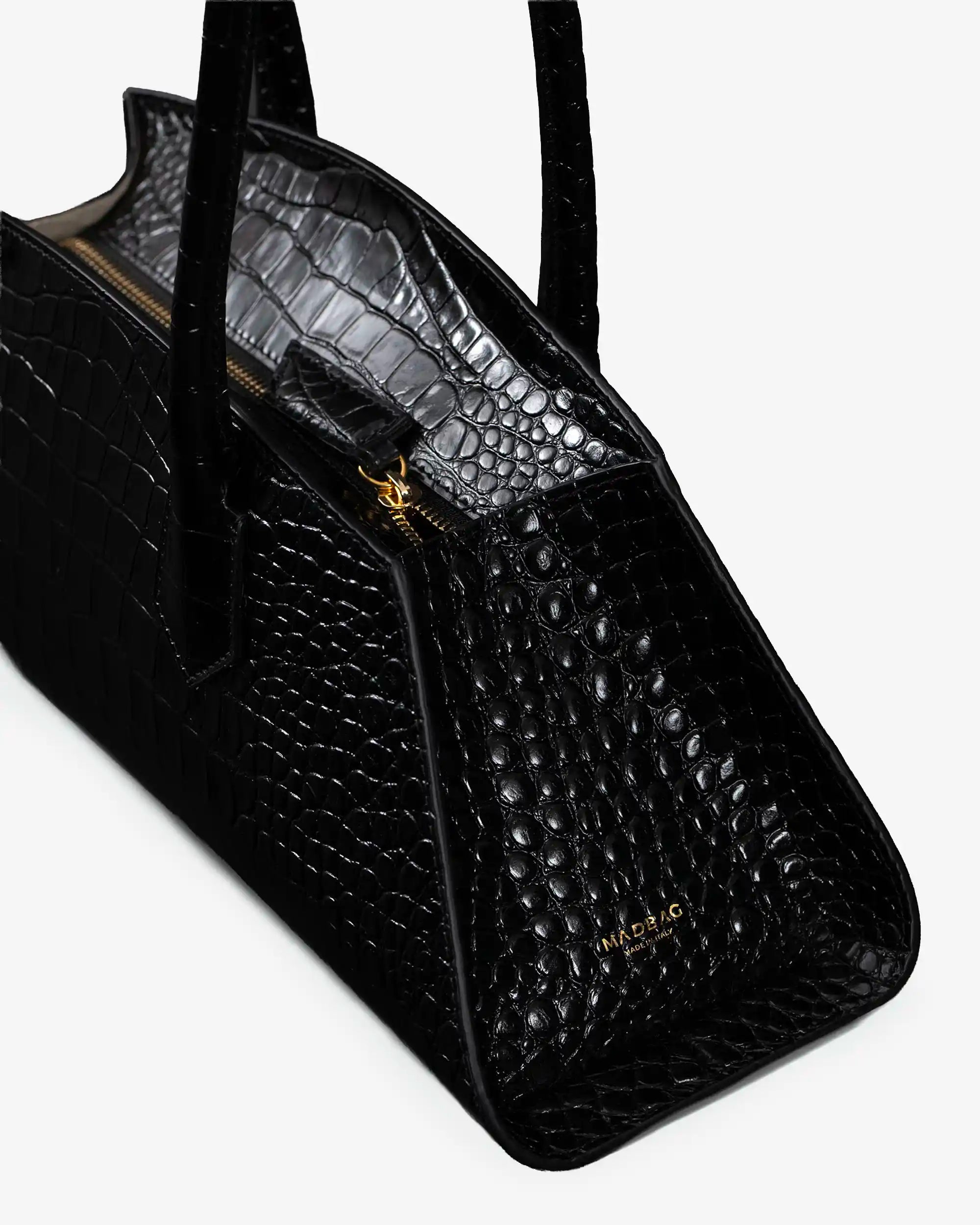 BASSOTTO in Pelle Black Croc