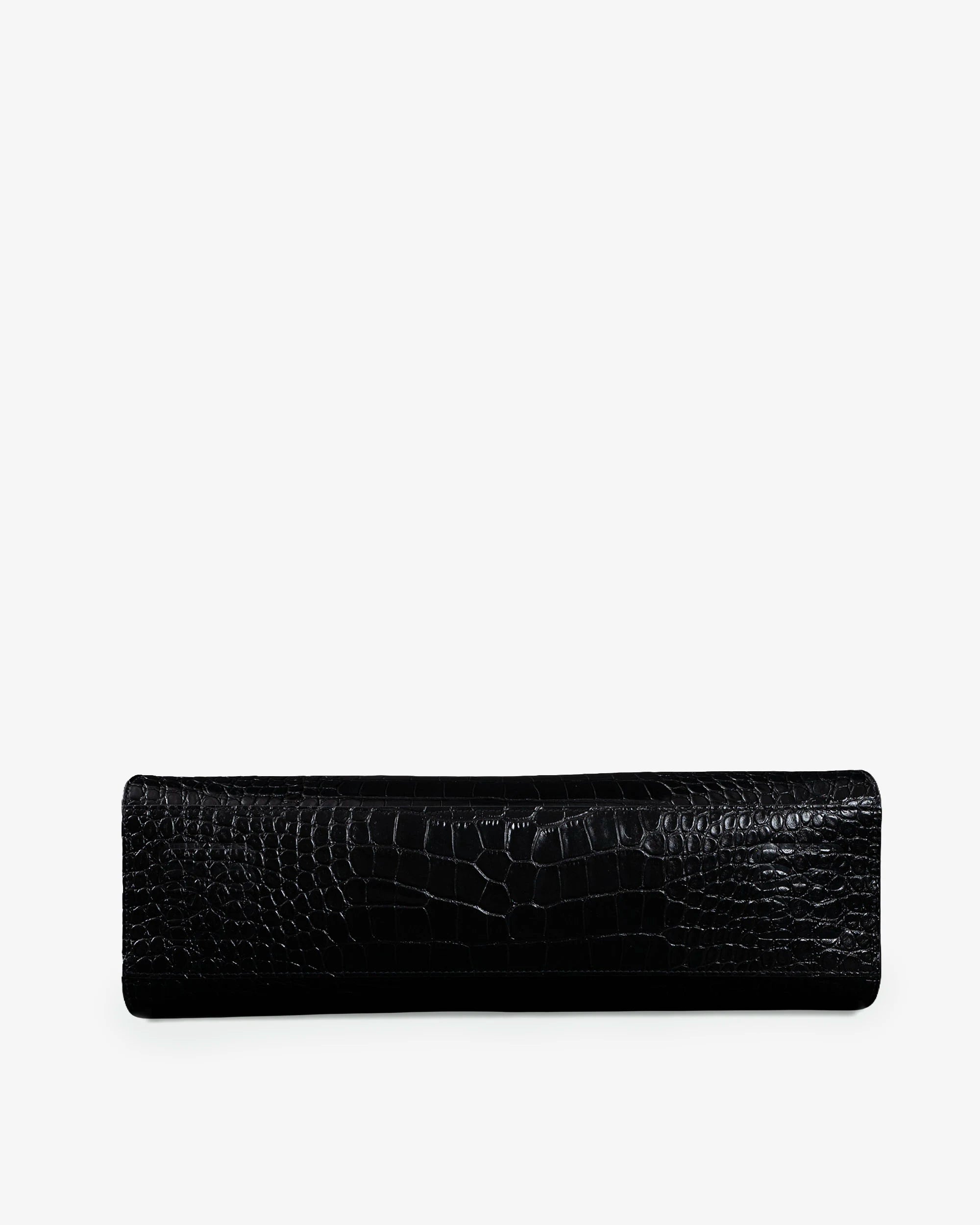 BASSOTTO in Pelle Black Croc