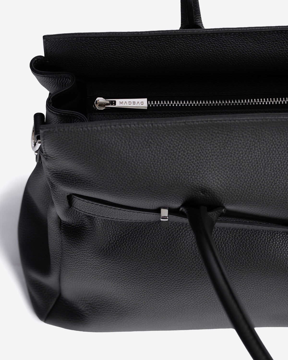 BELLUCCI Tote in pelle dollaro Black & Silver
