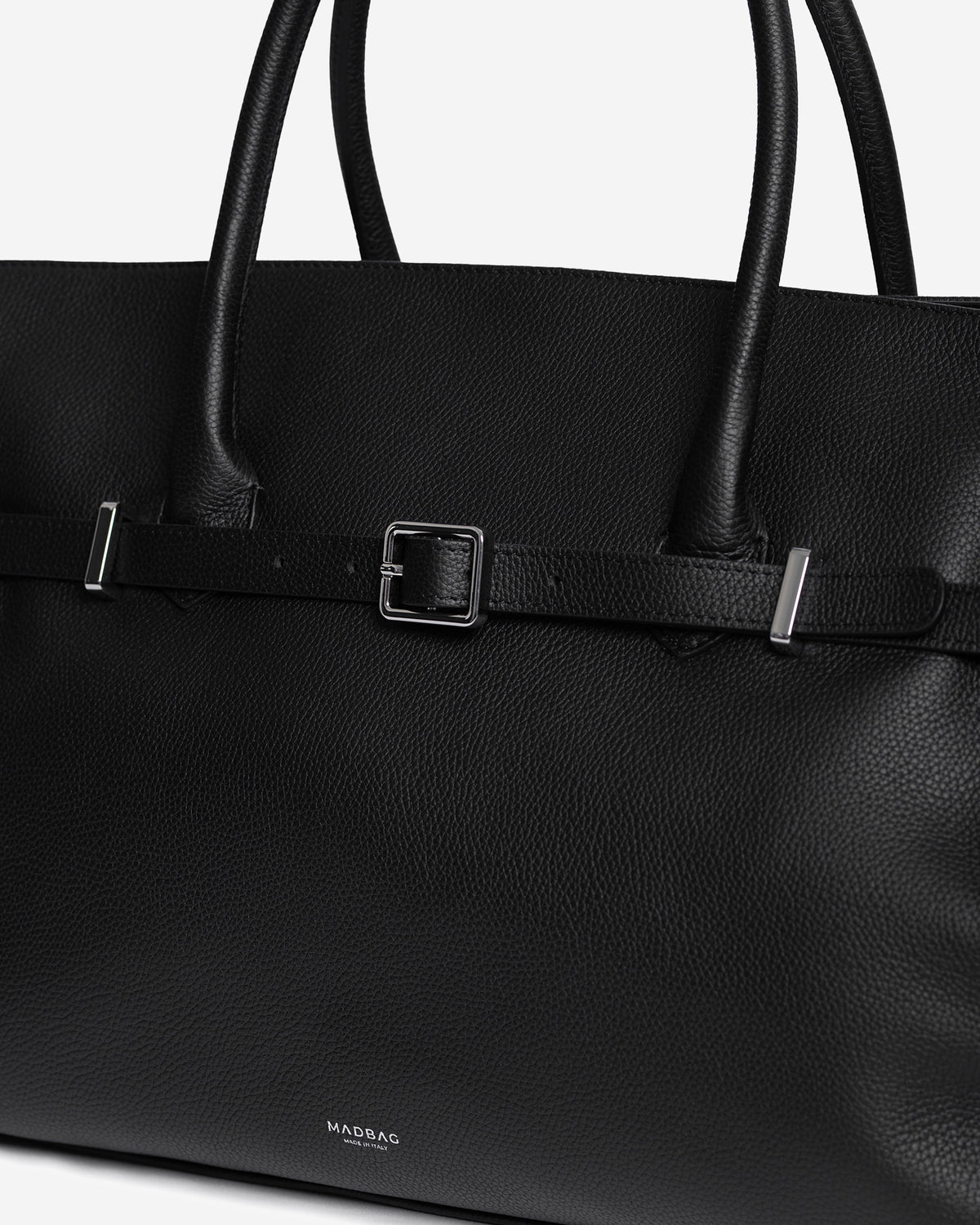 BELLUCCI Tote in pelle dollaro Black & Silver