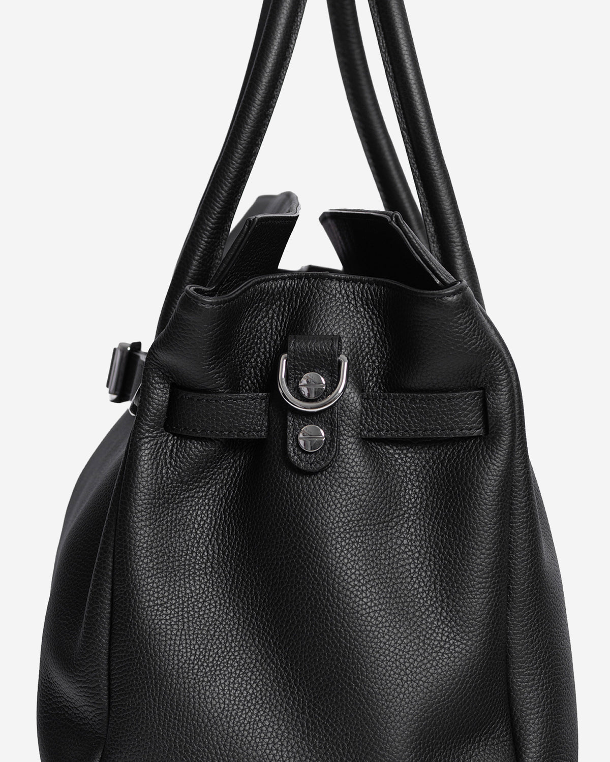 BELLUCCI Tote in pelle dollaro Black & Silver