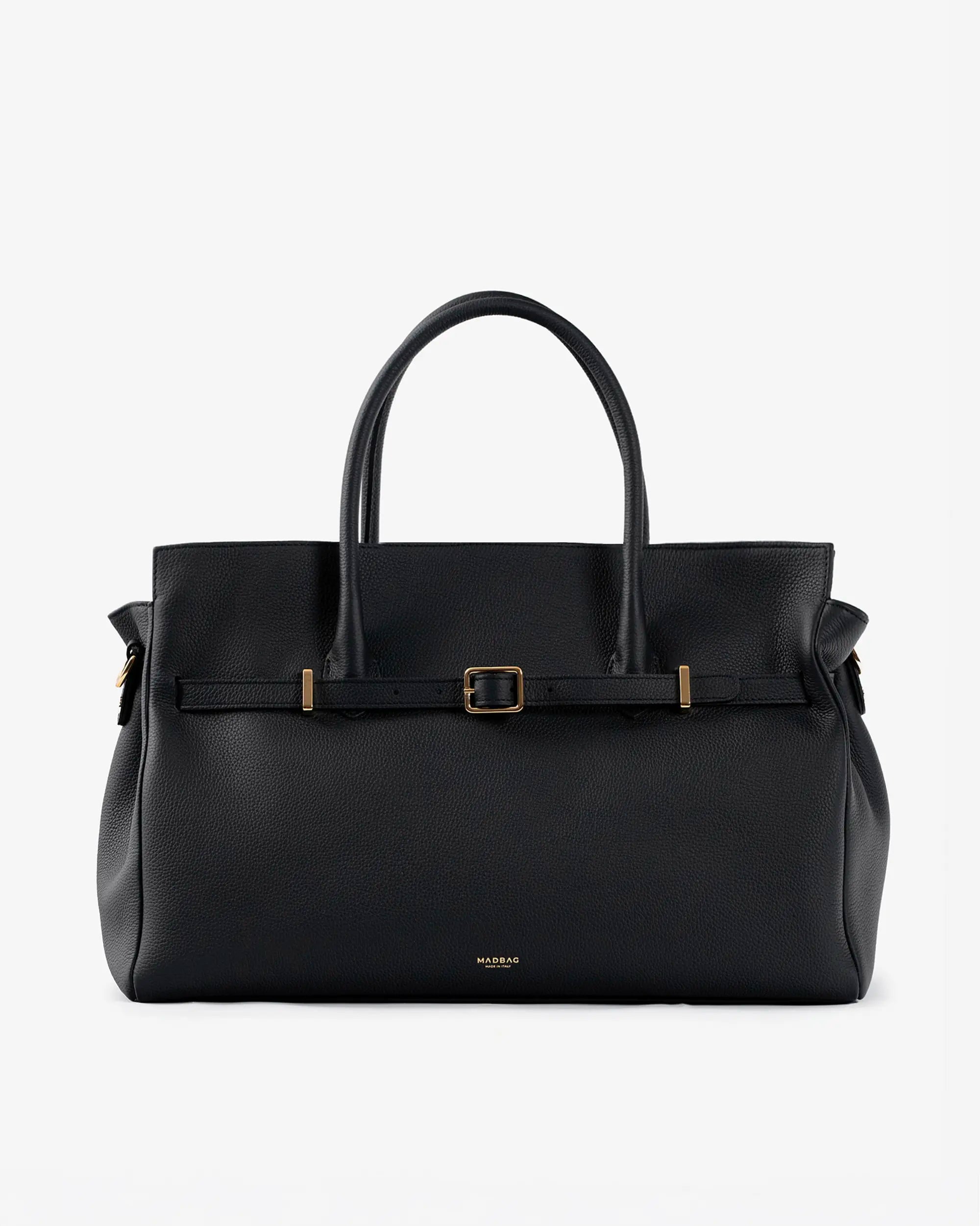 BELLUCCI Tote in Dollar-Grain Leather black