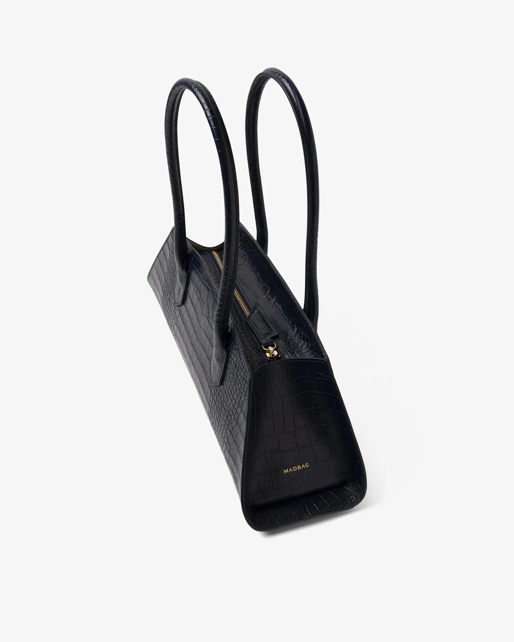 BASSOTTO in Pelle Blue Croc - MADBAG® STORE OFFICIAL | Borse Di Lusso Artigianali 100% Made In Italy