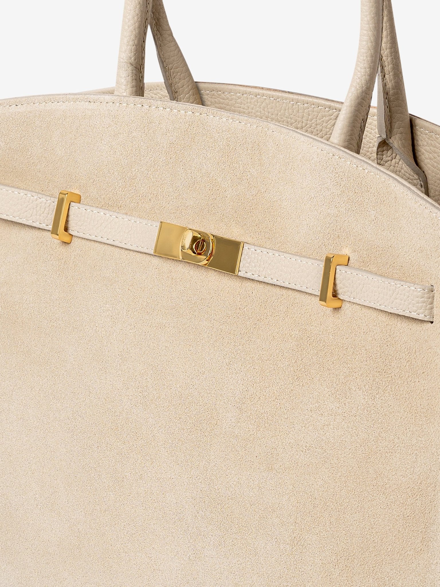 TOTE DIVA in Suede Misty Beige