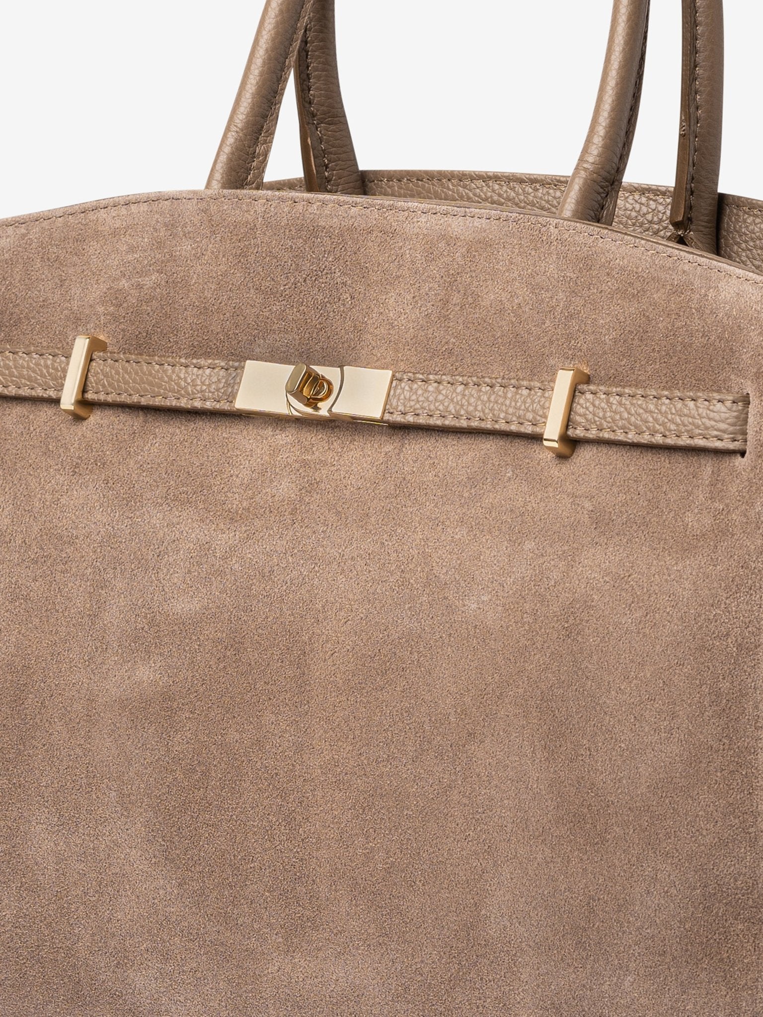 TOTE DIVA in suede Toupe_DETTAGLIO