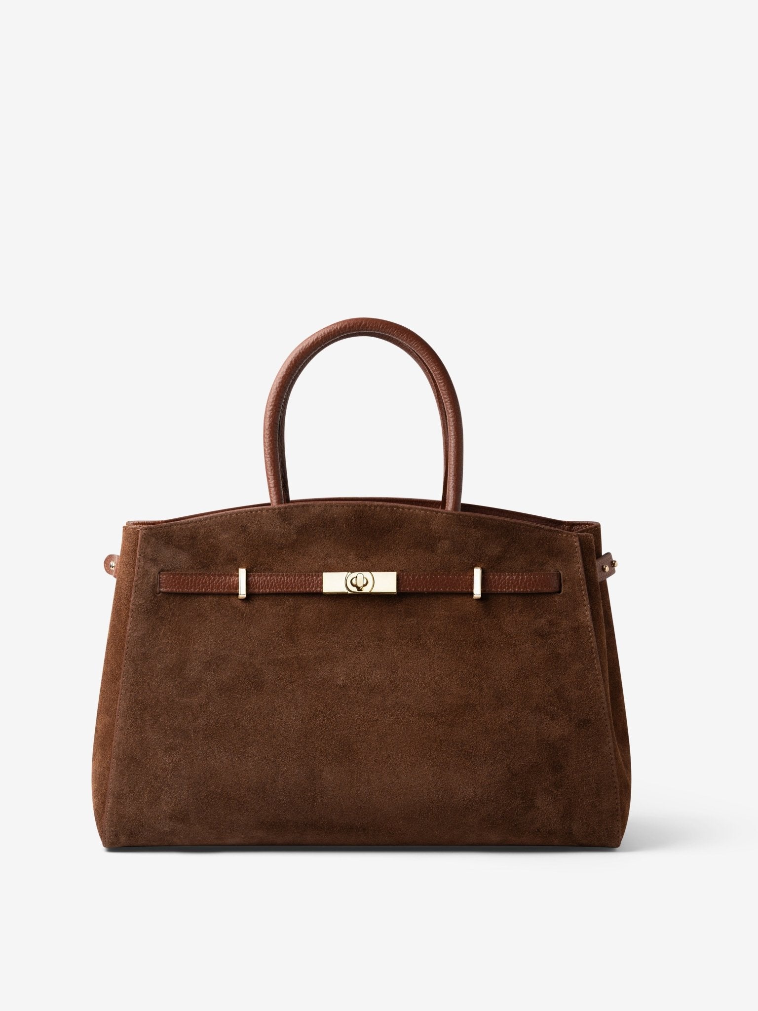 TOTE DIVA in Suede Cioccolato