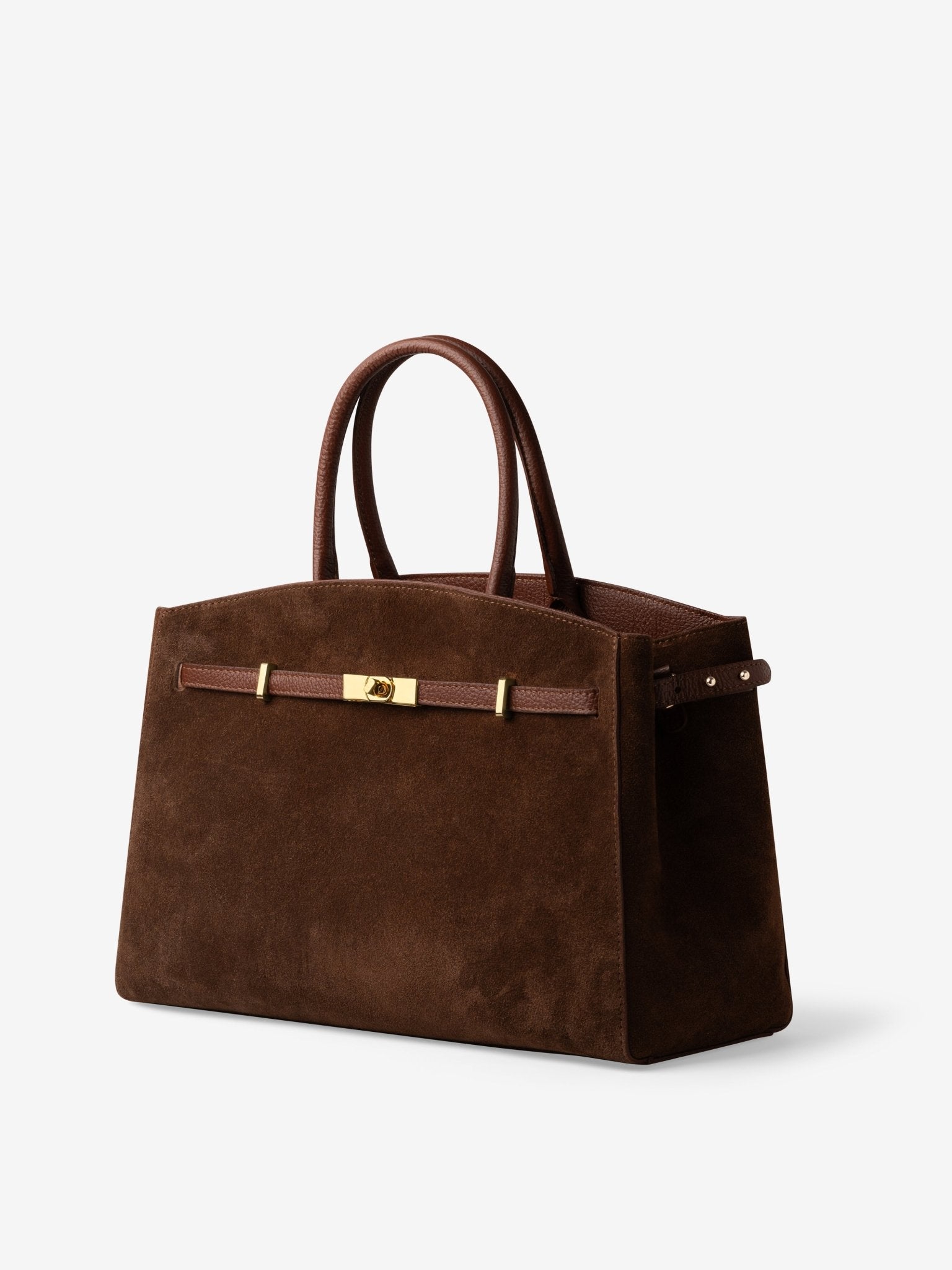TOTE DIVA in Suede Cioccolato