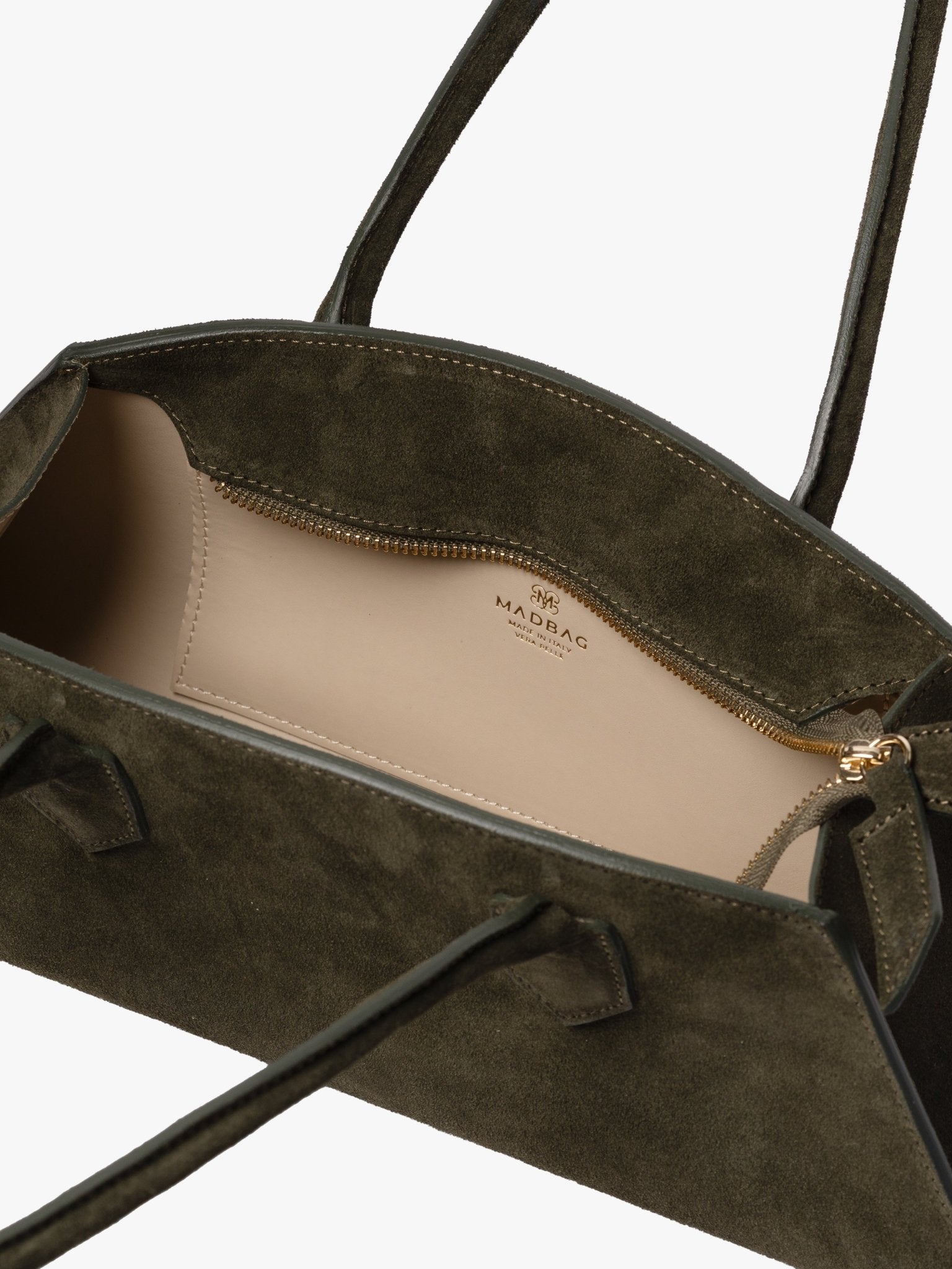BASSOTTO in Pelle Suede Verde Oliva - MADBAG® STORE OFFICIAL | Borse Di Lusso Artigianali 100% Made In Italy