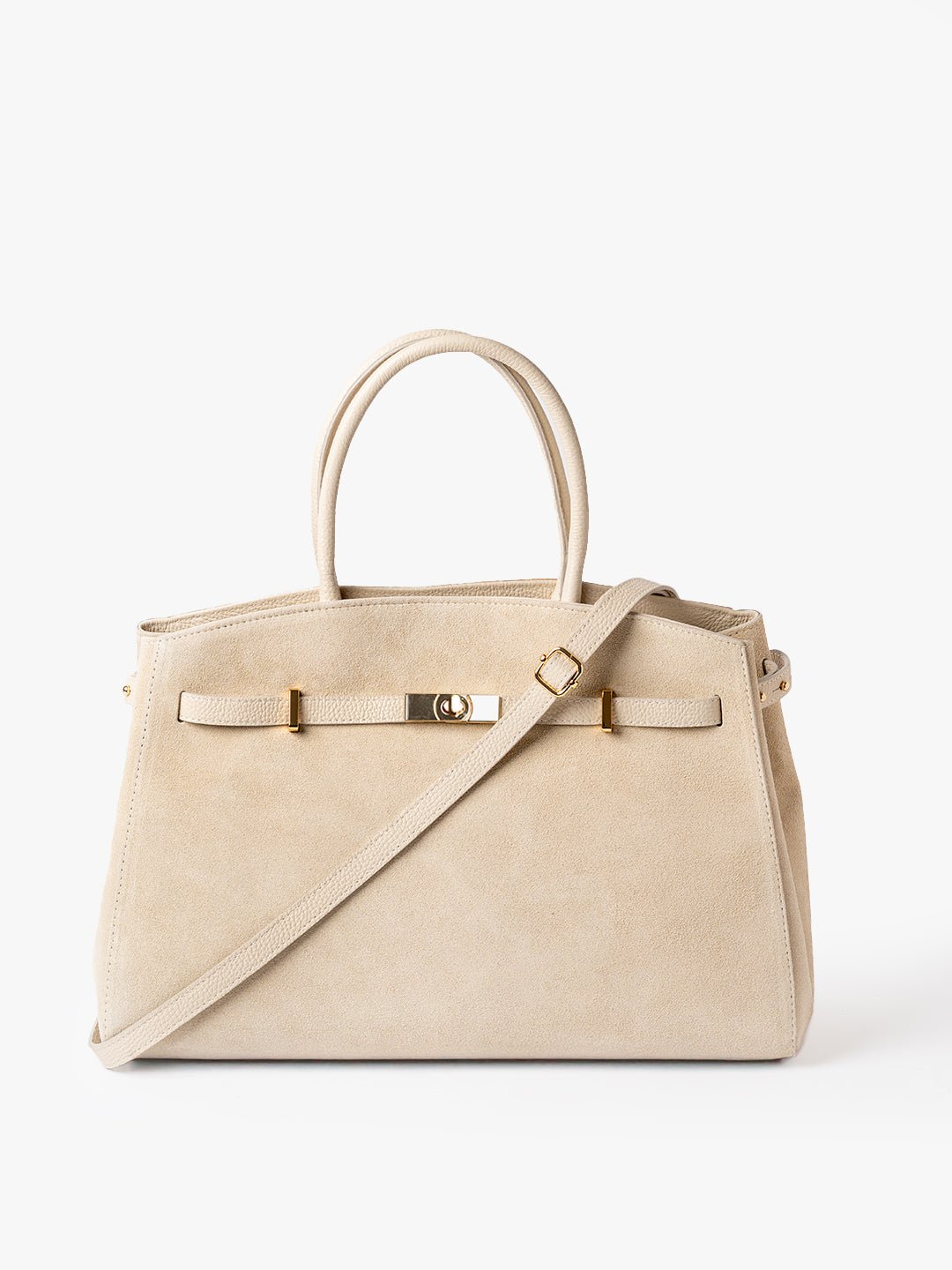 TOTE DIVA in Suede Misty Beige