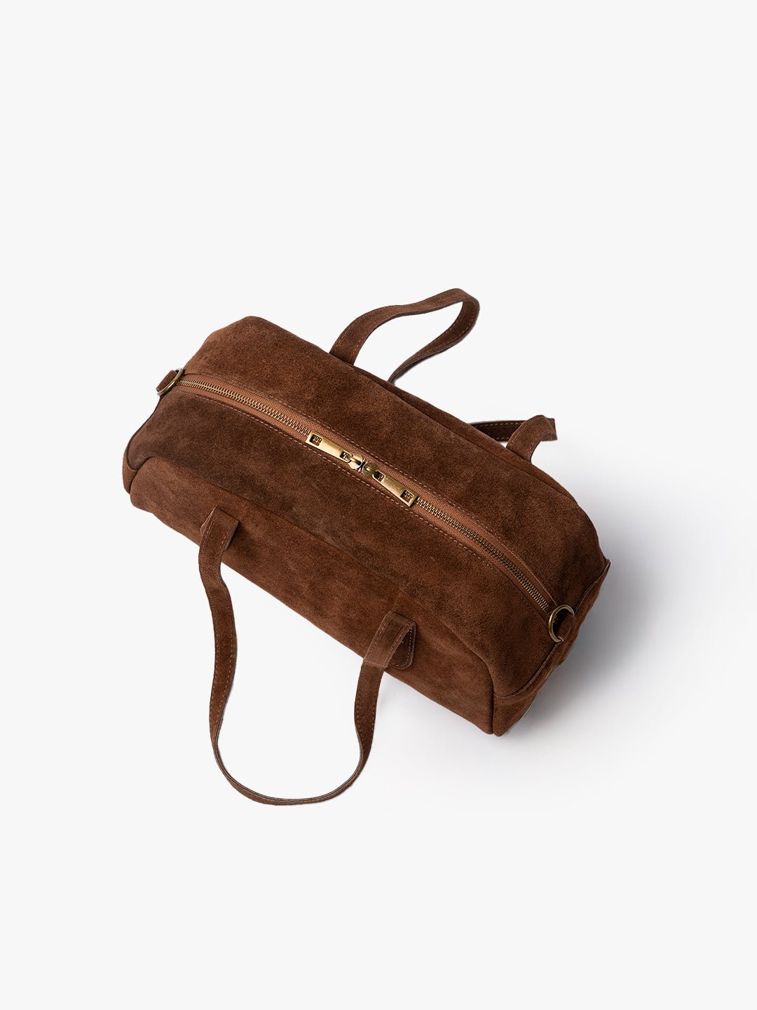 BAGUETTE BELLUCCI SHOULDER in Suede Leather Brown