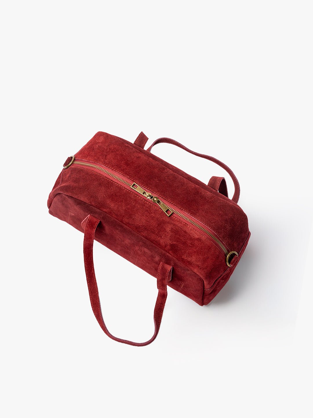 BAGUETTE BELLUCCI SHOULDER in Suede Leather Burgundy