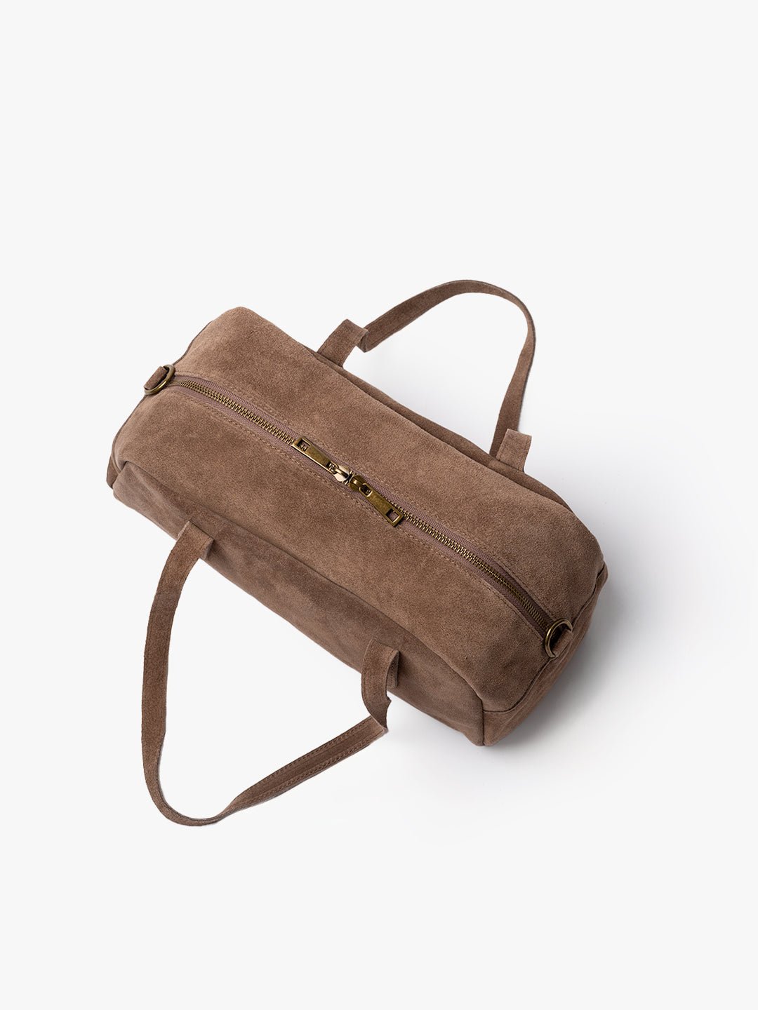 BAGUETTE BELLUCCI SHOULDER in Suede Leather Taupe