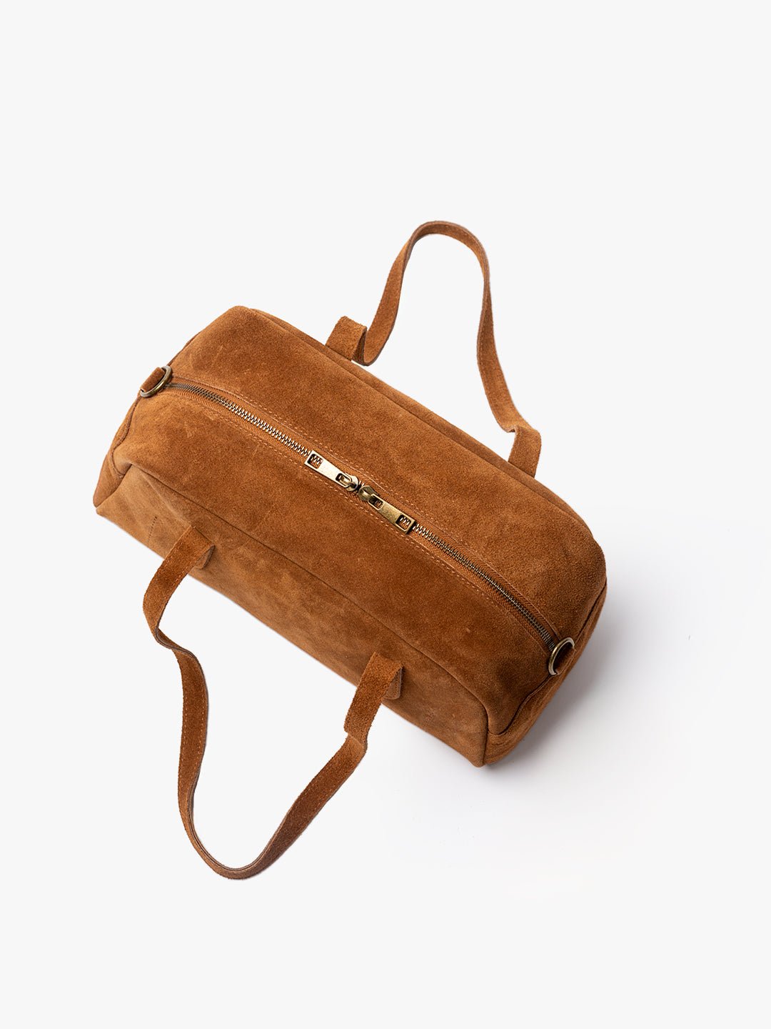 BAGUETTE BELLUCCI SHOULDER in Suede Leather Camel