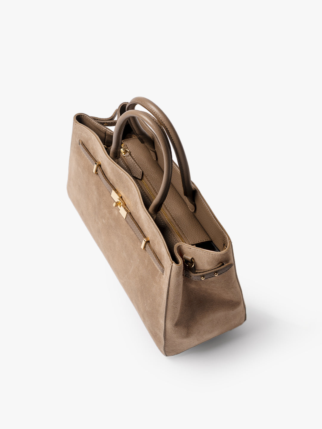 TOTE DIVA in Pelle Sabbia