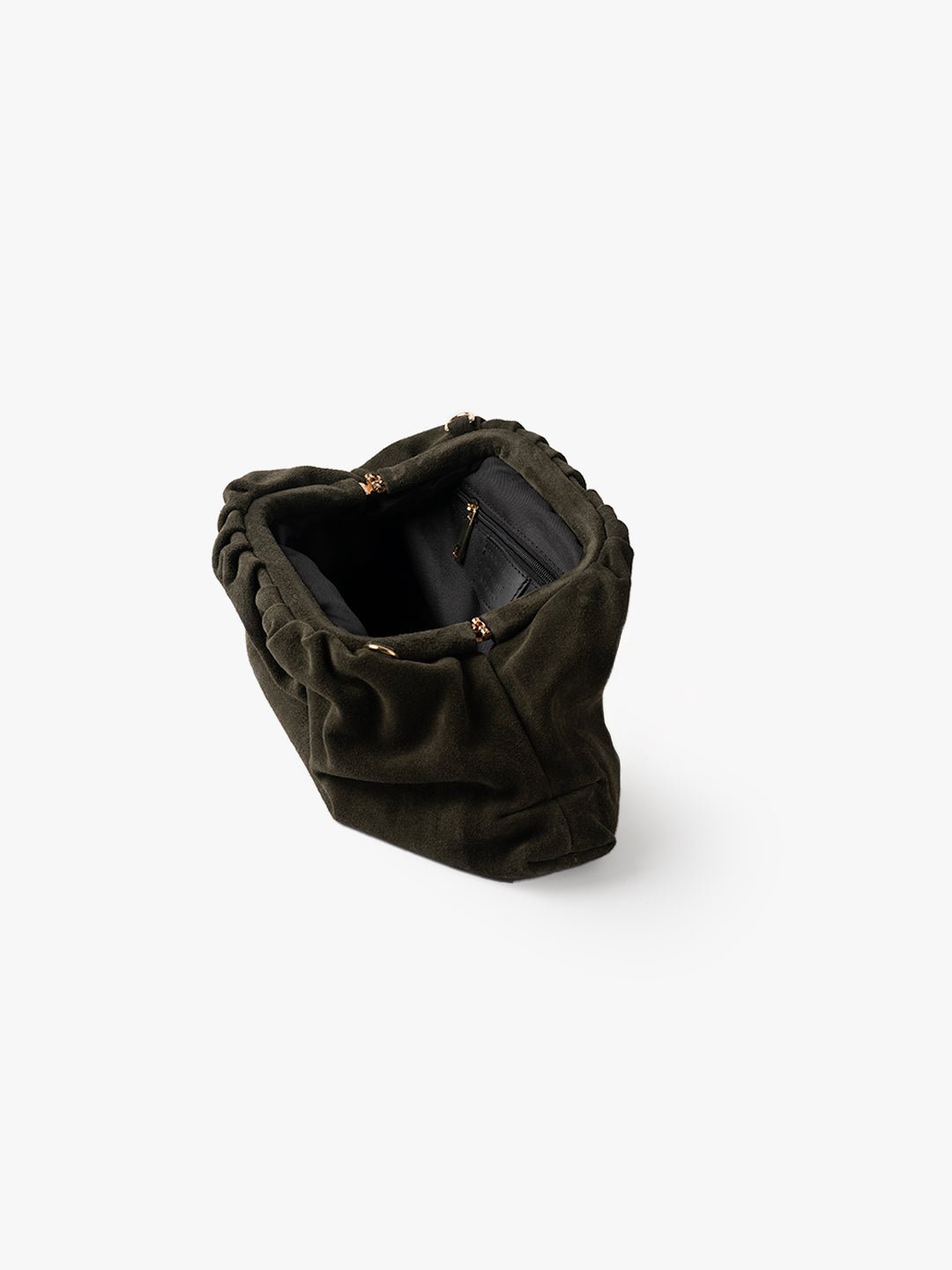 POCHETTE NINA in Pelle Suede Verde Oliva