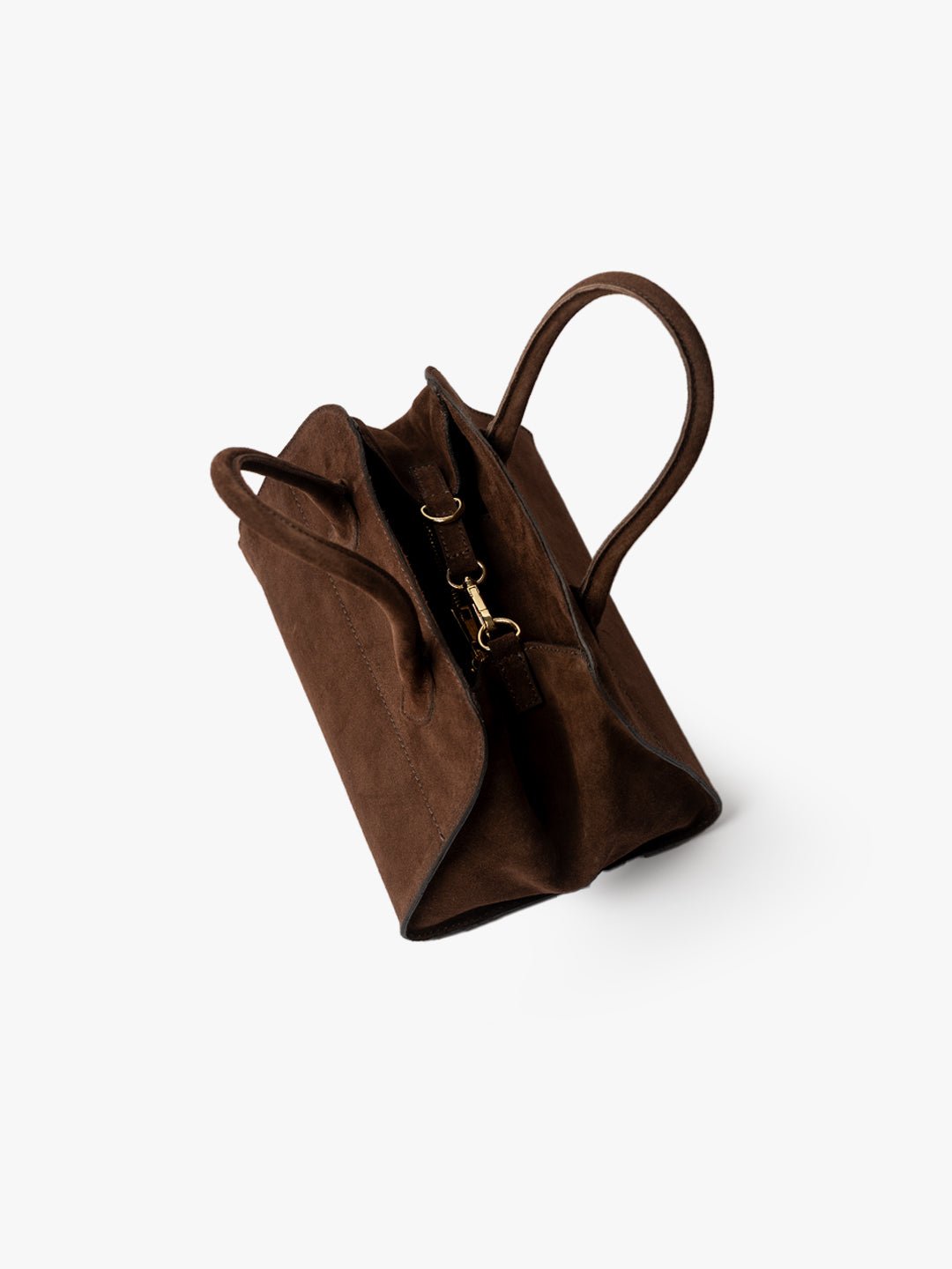 BABY MADAME SHOULDER in Suede Leather Chocolate
