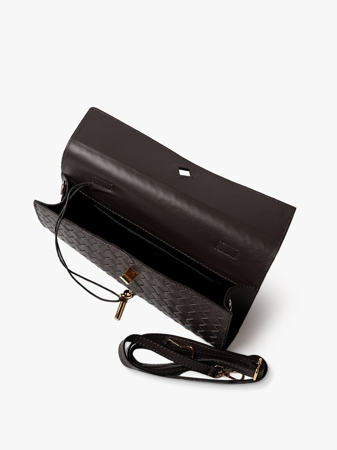CLUTCH in Leather Chocolate