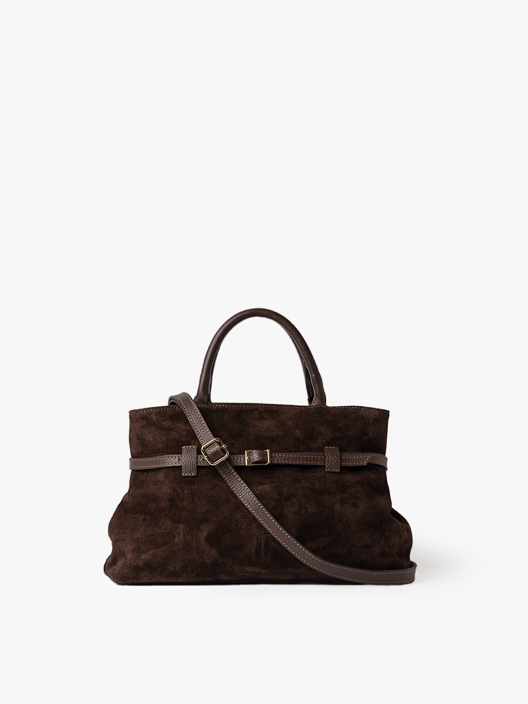 MEDIUM BELLUCCI in Suede Dark Moka