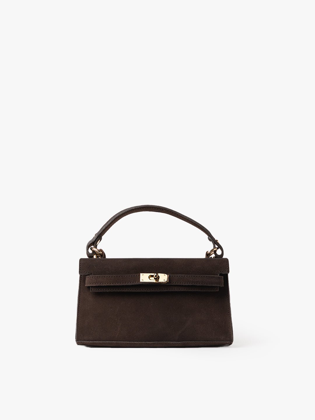 CLUTCH CITY in Suede Dark Moka