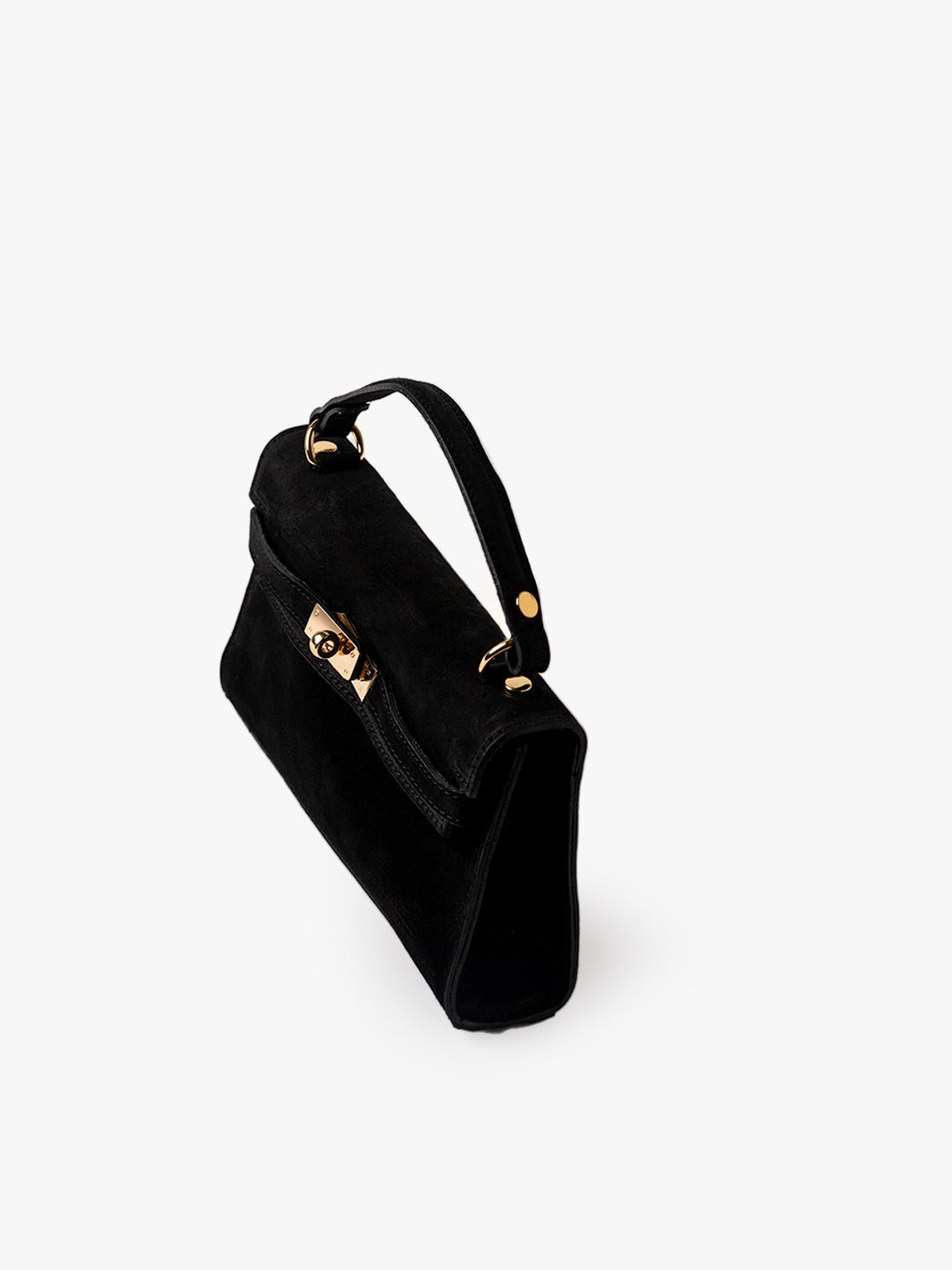 CLUTCH CITY in Suede Nera