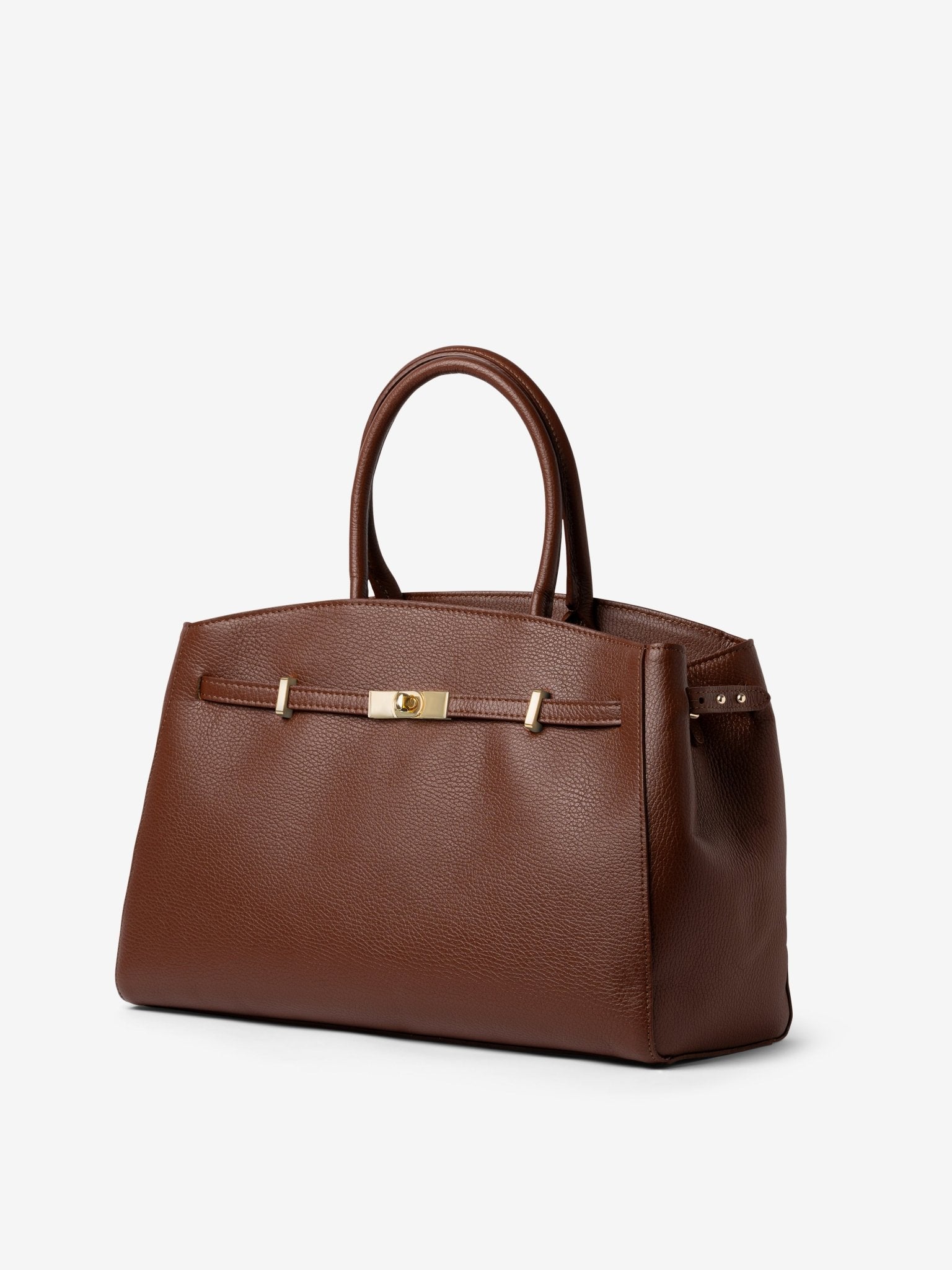 TOTE DIVA in Pelle Dollaro Cioccolato