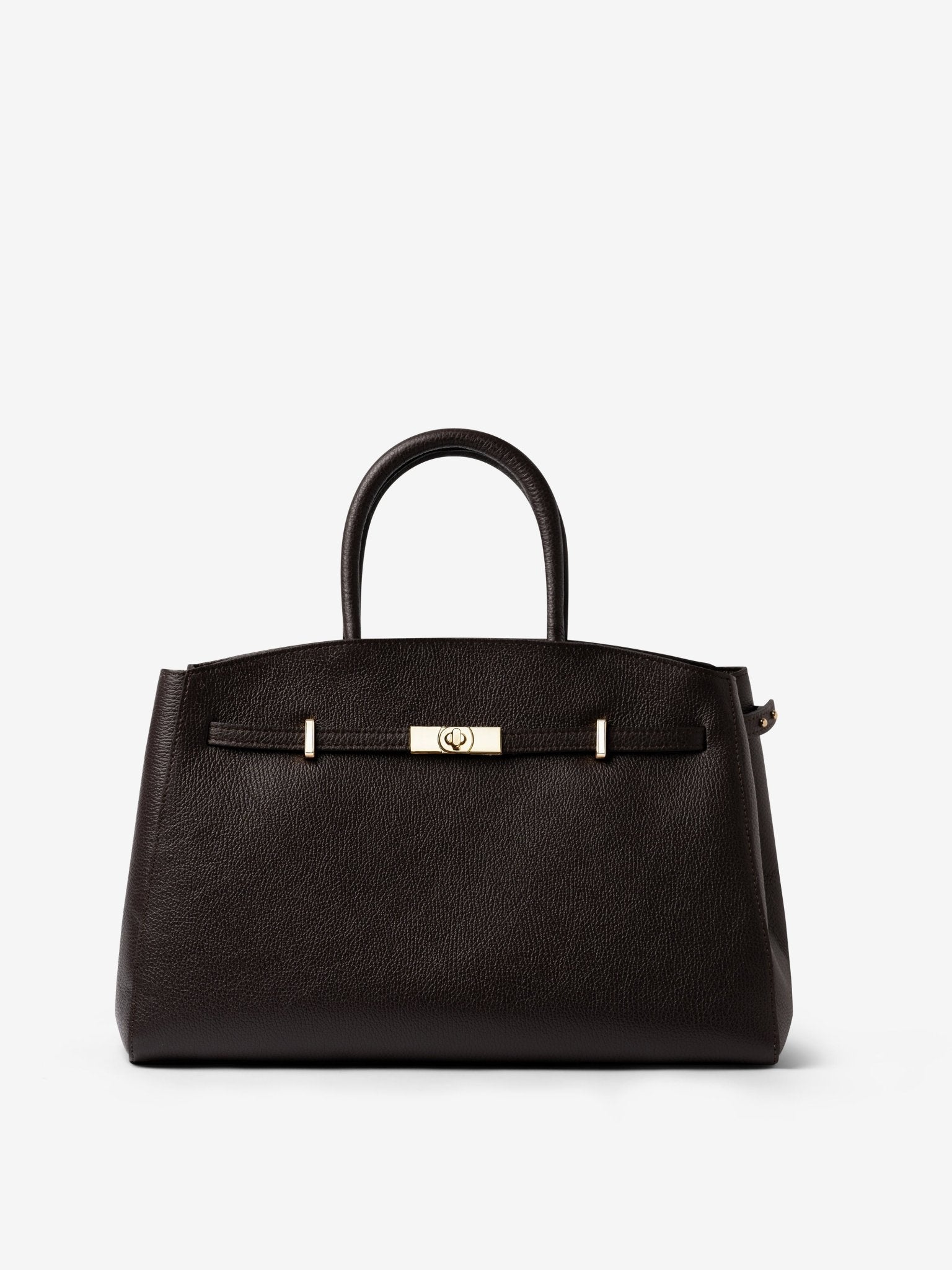 TOTE DIVA in Pelle Dollaro Dark Moka