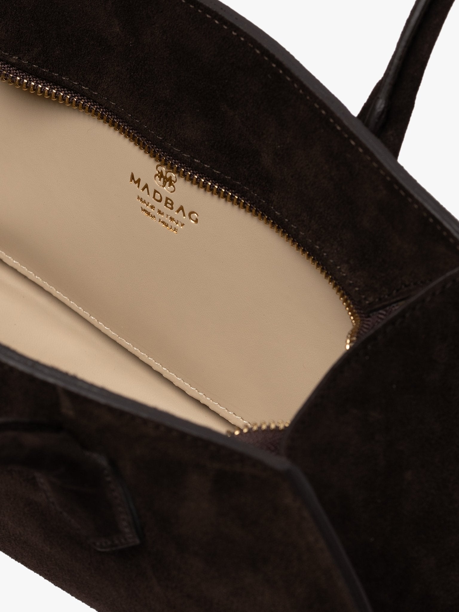 BASSOTTO in Pelle Suede Chocolate - MADBAG® STORE OFFICIAL | Borse Di Lusso Artigianali 100% Made In Italy
