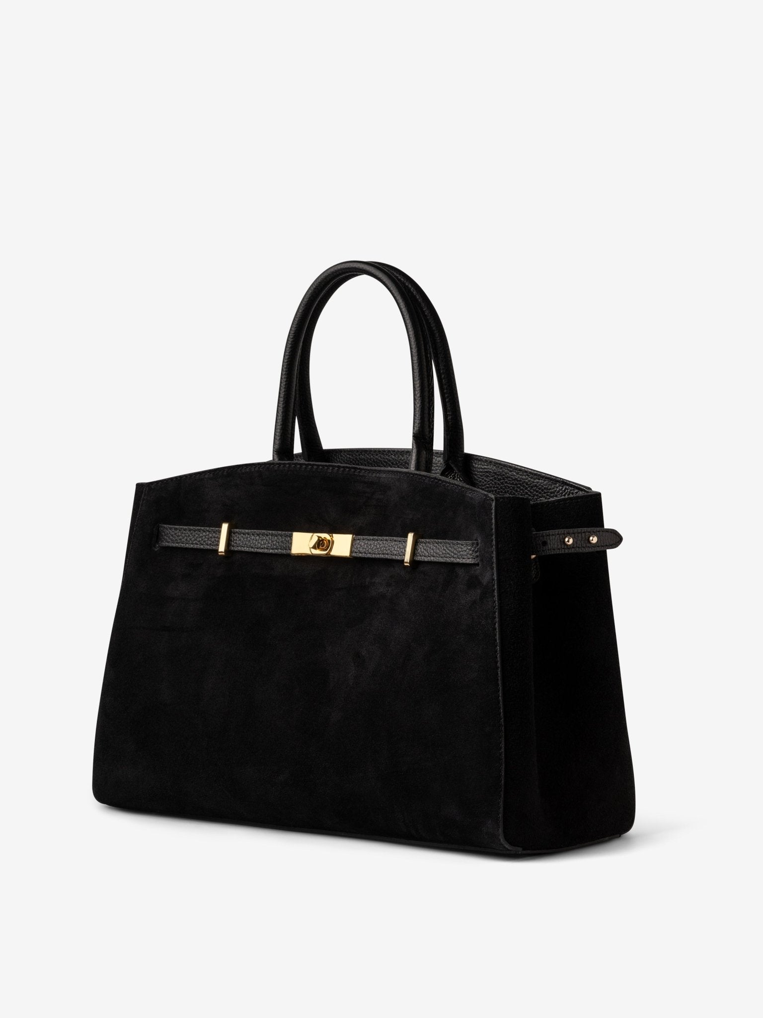 TOTE DIVA in Suede Jet Black
