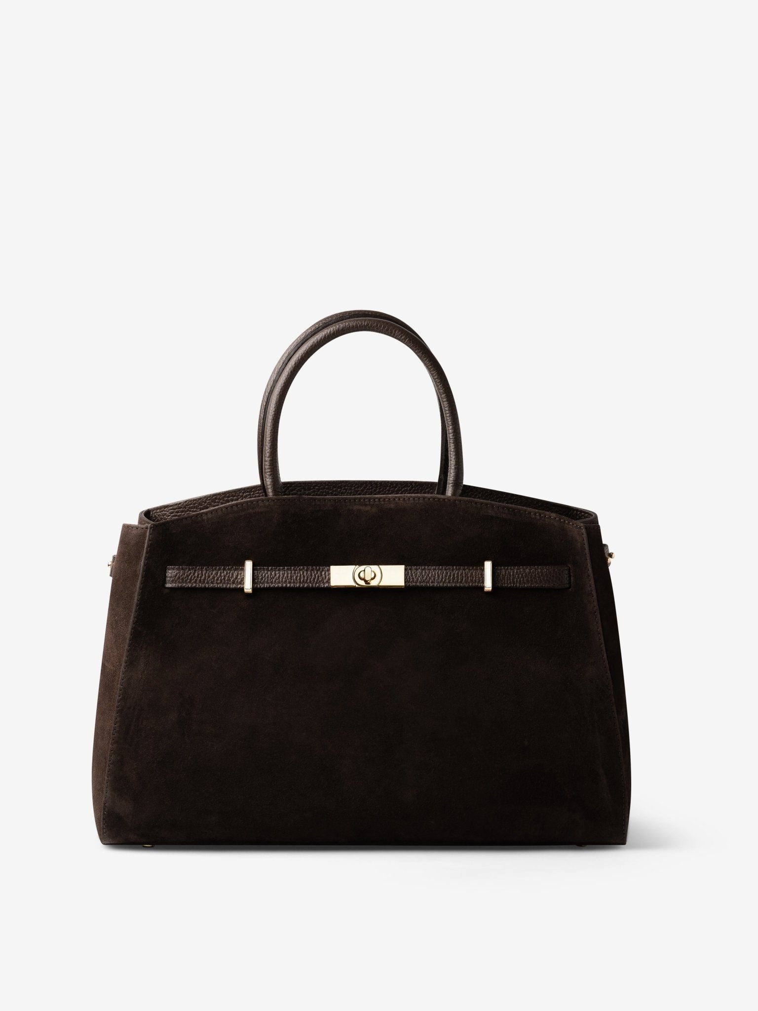 TOTE DIVA in Suede Dark Moka