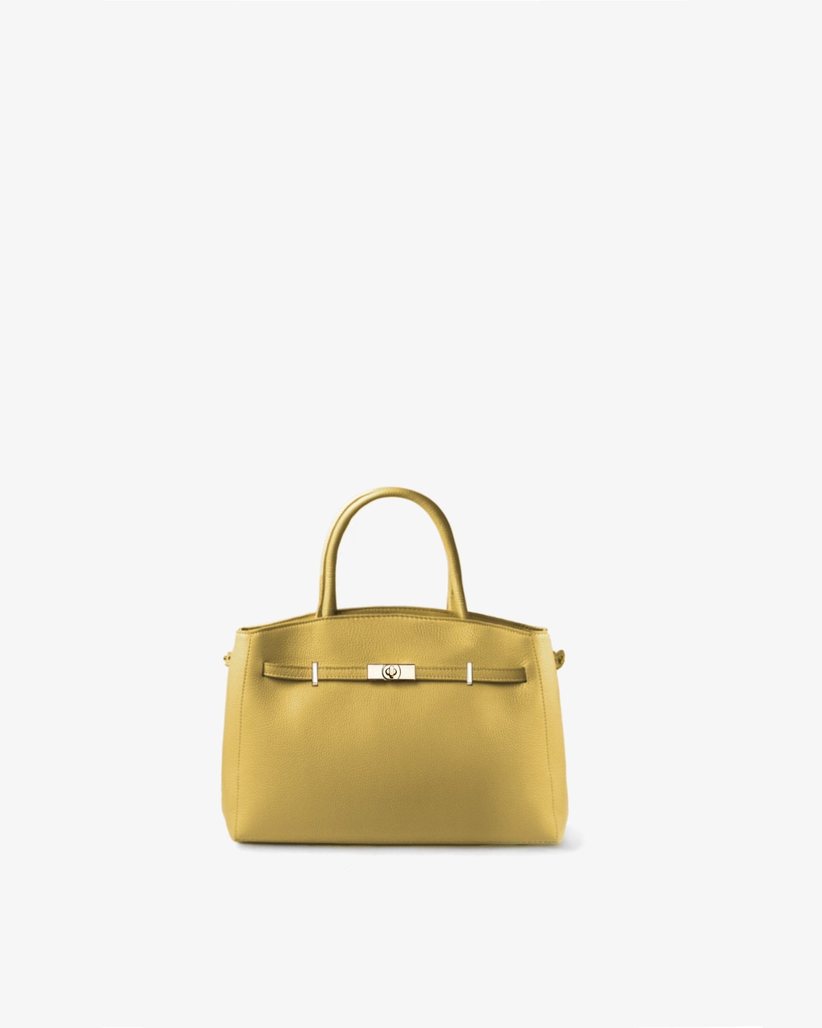 Small TOTE DIVA in Leather Yellow