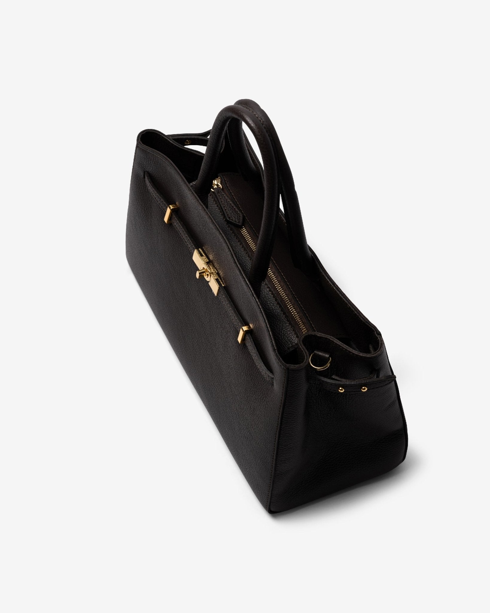 Midi TOTE DIVA in Pelle Black - MADBAG® STORE OFFICIAL | Borse Di Lusso Artigianali 100% Made In Italy