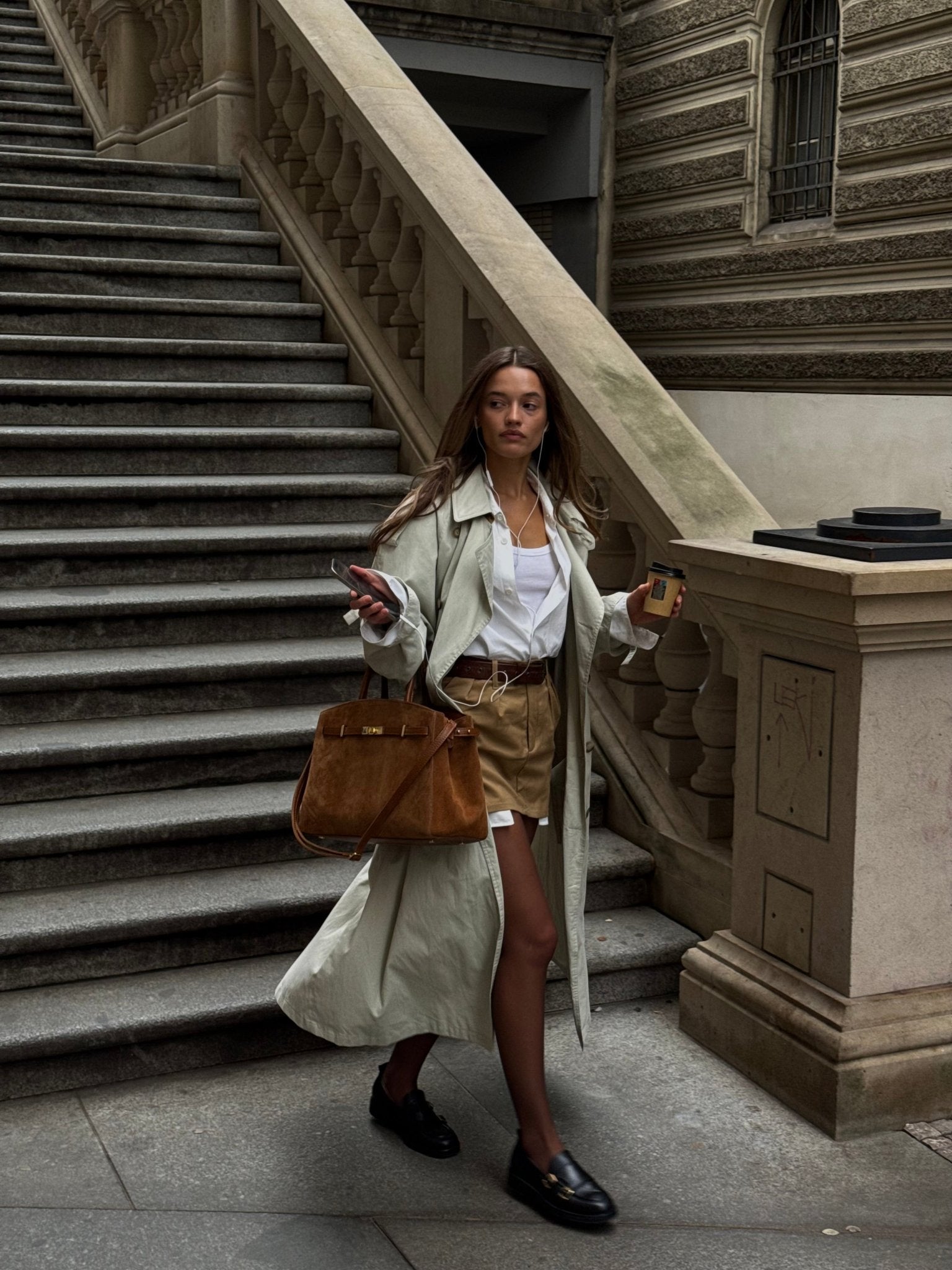 TOTE DIVA in Suede Camel