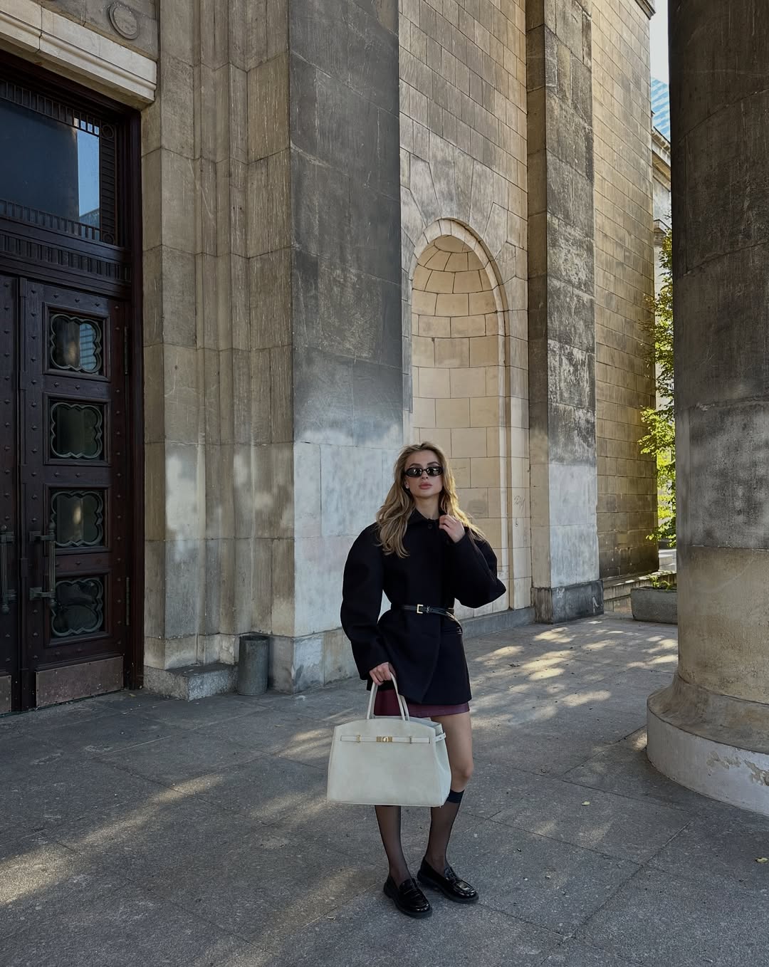 TOTE DIVA in Suede Misty Beige