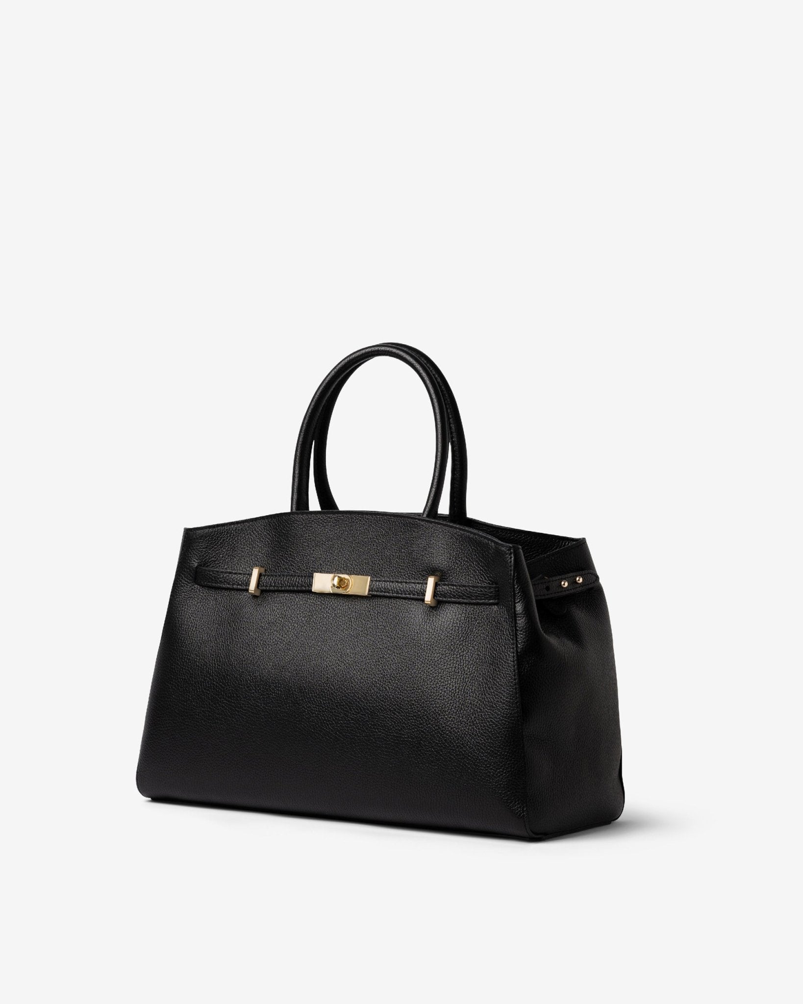 Midi TOTE DIVA in Pelle Black - MADBAG® STORE OFFICIAL | Borse Di Lusso Artigianali 100% Made In Italy