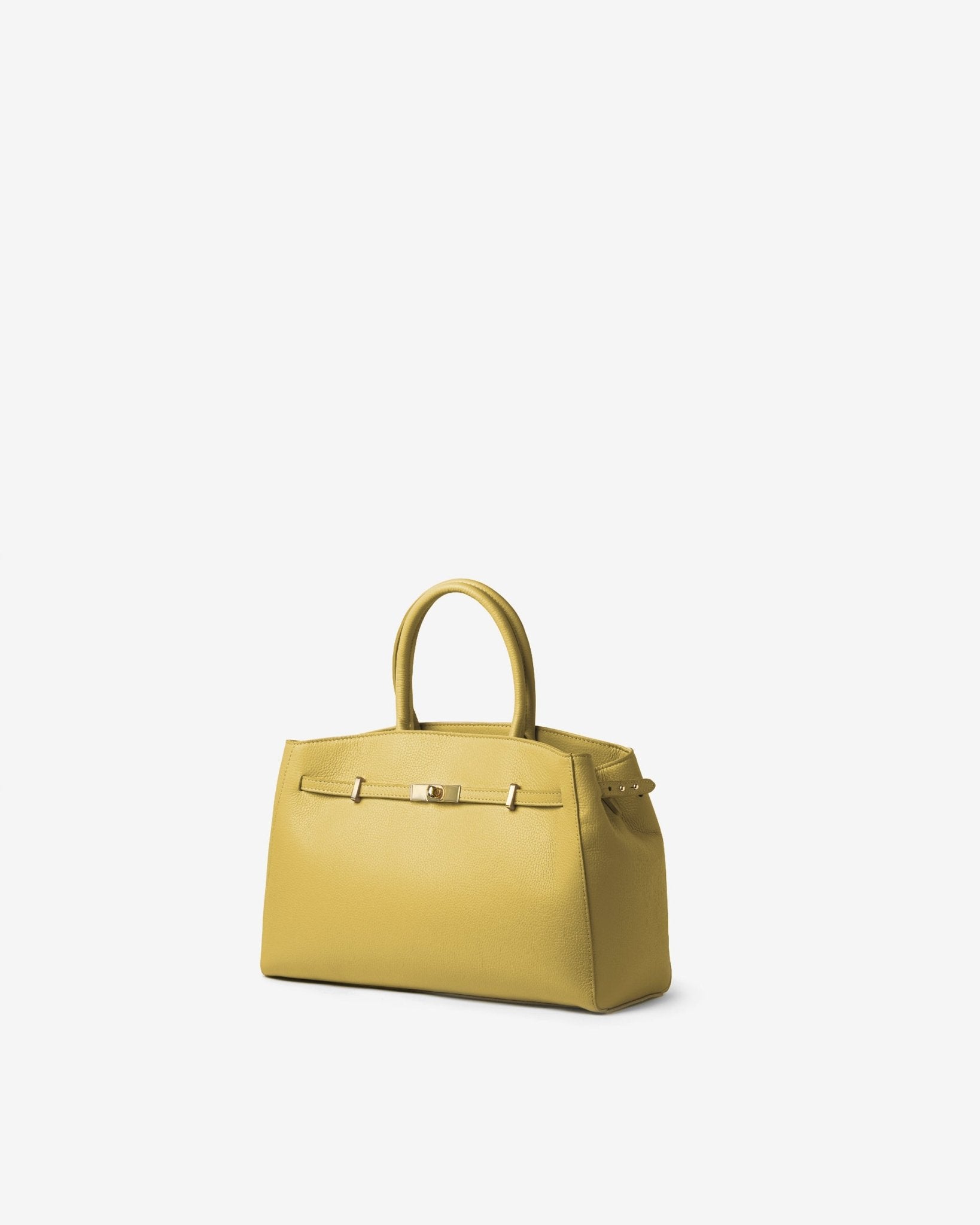 Small TOTE DIVA in Leather Yellow