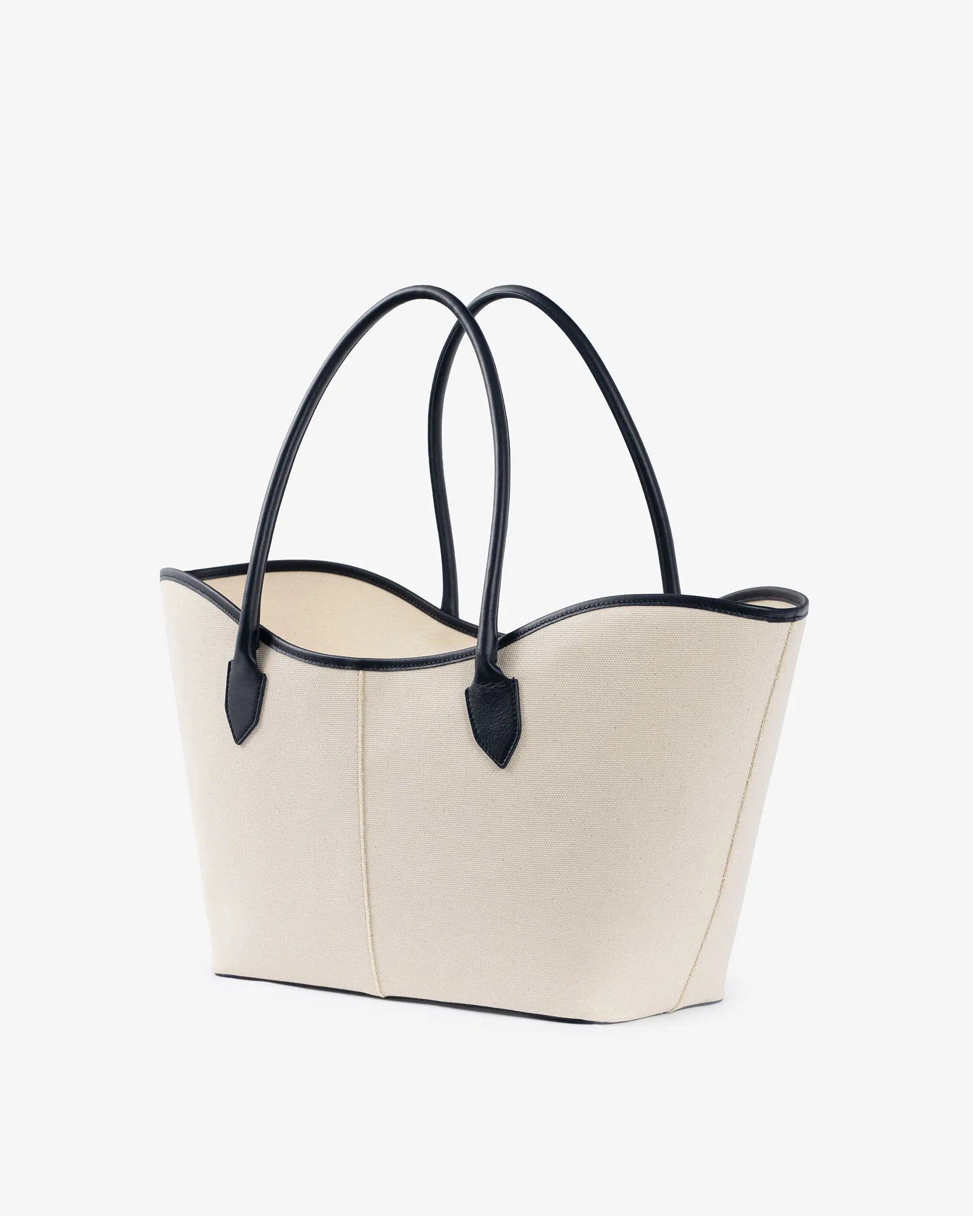 LOREN in Canvas Beige e Pelle Blu