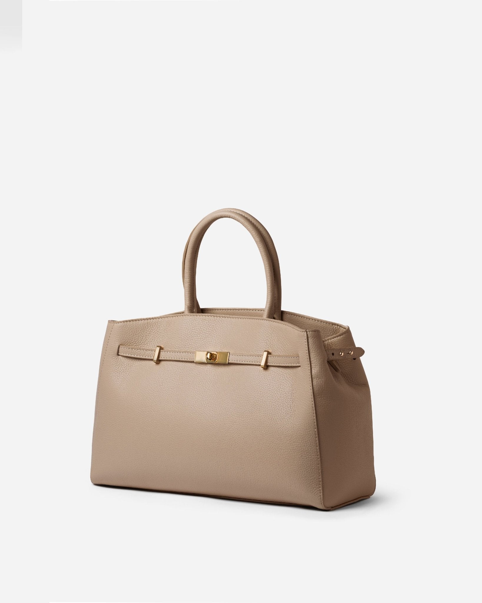 Midi TOTE DIVA in Pelle Toupe - MADBAG® STORE OFFICIAL | Borse Di Lusso Artigianali 100% Made In Italy