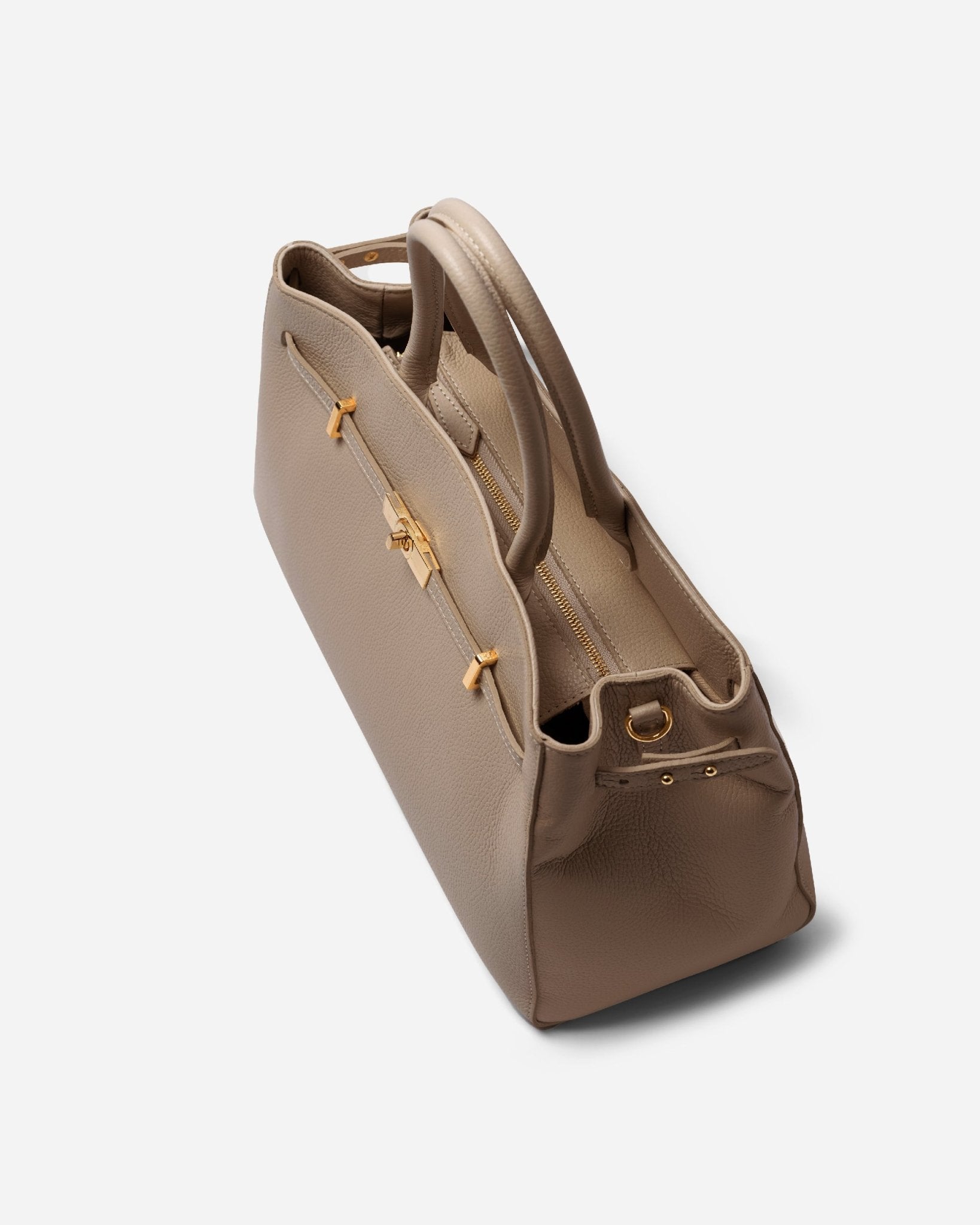 Midi TOTE DIVA in Pelle Toupe - MADBAG® STORE OFFICIAL | Borse Di Lusso Artigianali 100% Made In Italy