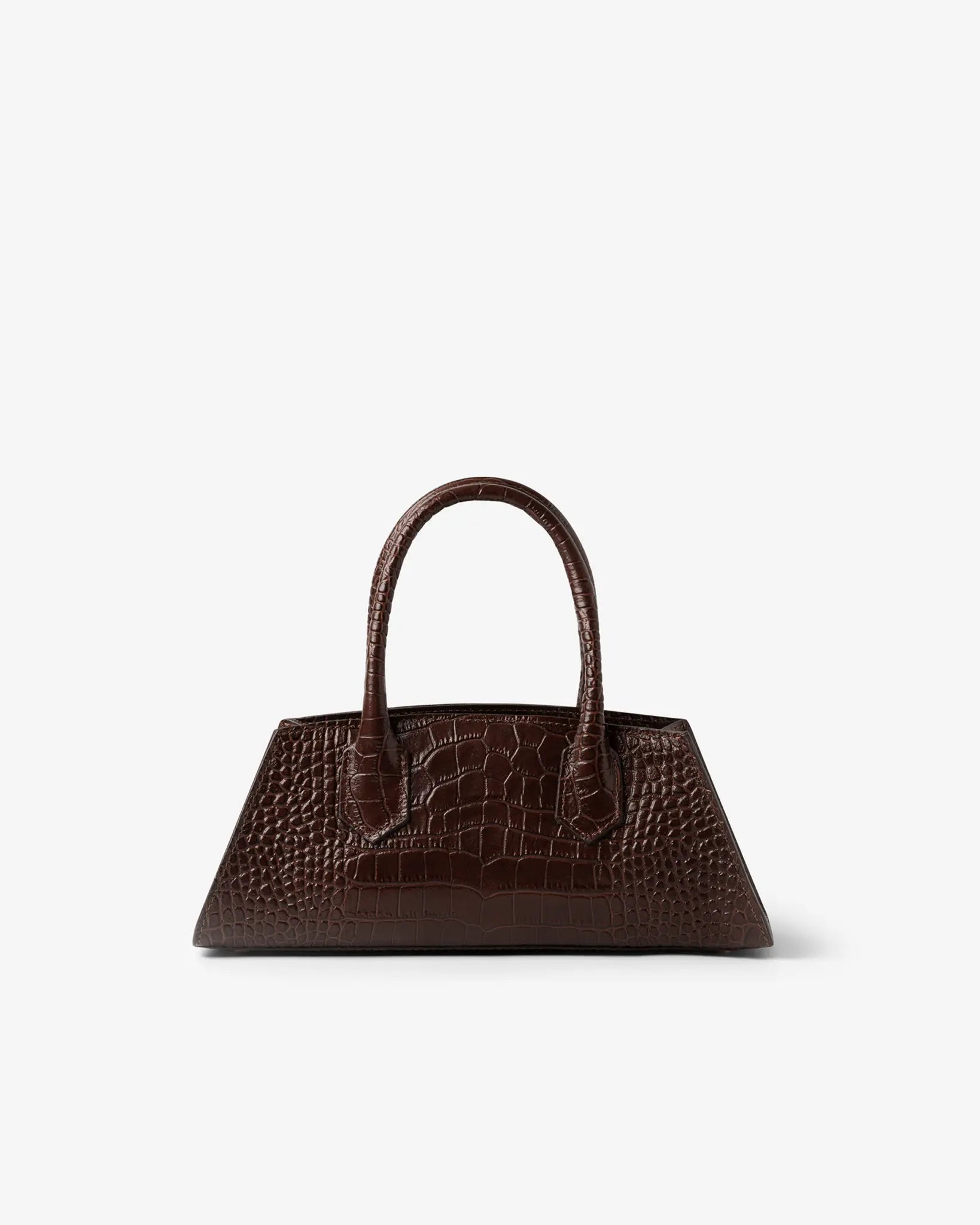 Small Bassotto in Pelle Coffee Croc