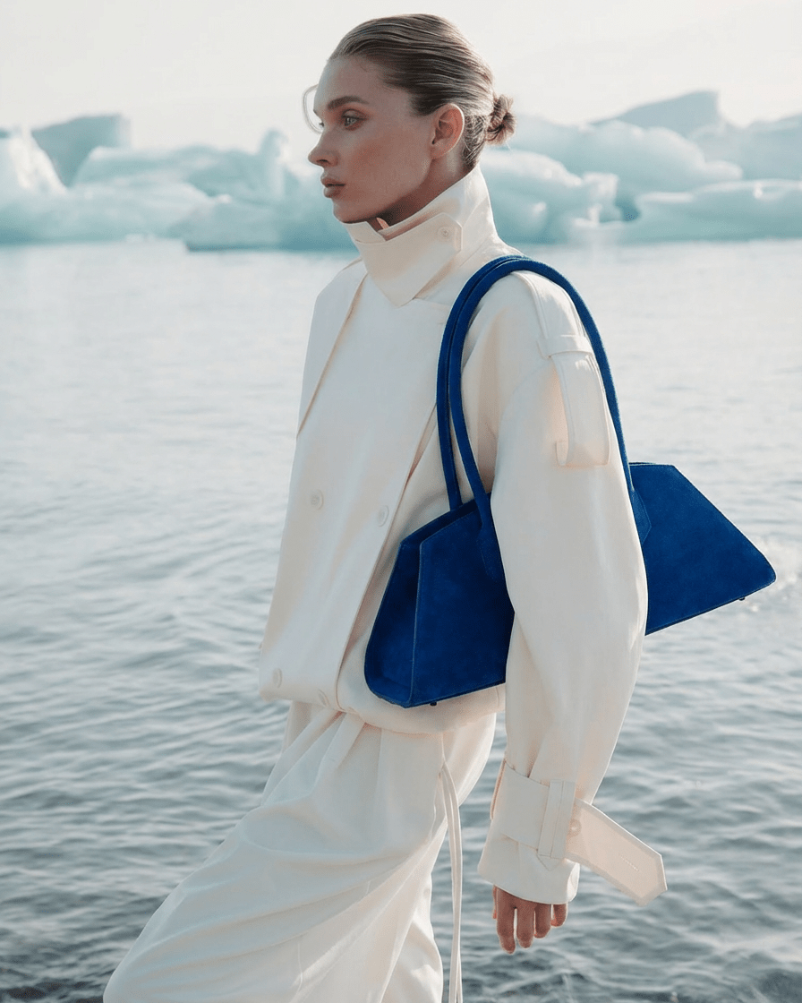 BASSOTTO in Pelle Suede Electric Blue - MADBAG® STORE OFFICIAL | Borse Di Lusso Artigianali 100% Made In Italy