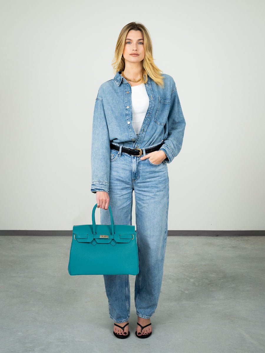 BIRKIMAD 40 LEATHER TEAL BLUE