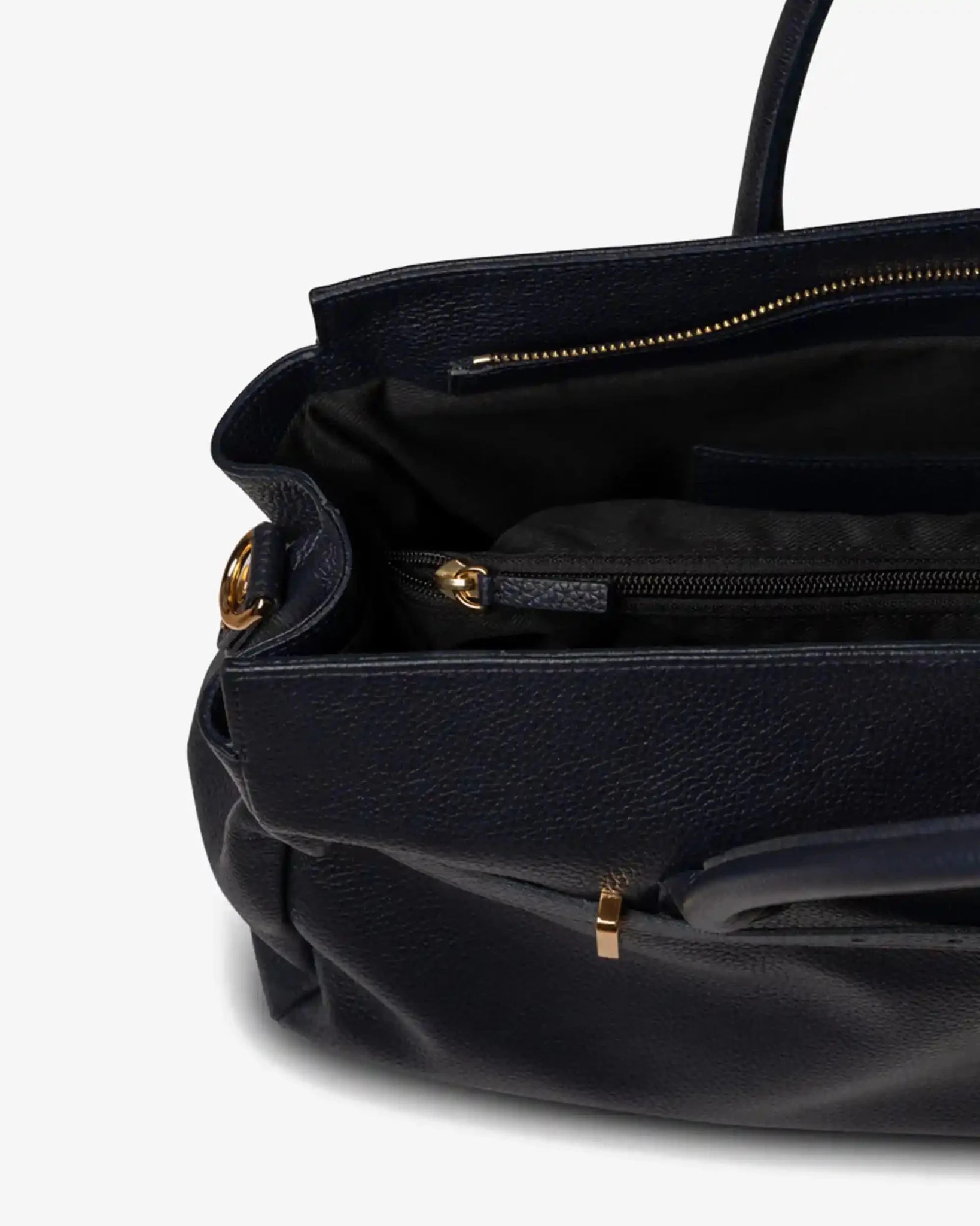 Borsa Bellucci blu altezza lato sinistro del prodotto