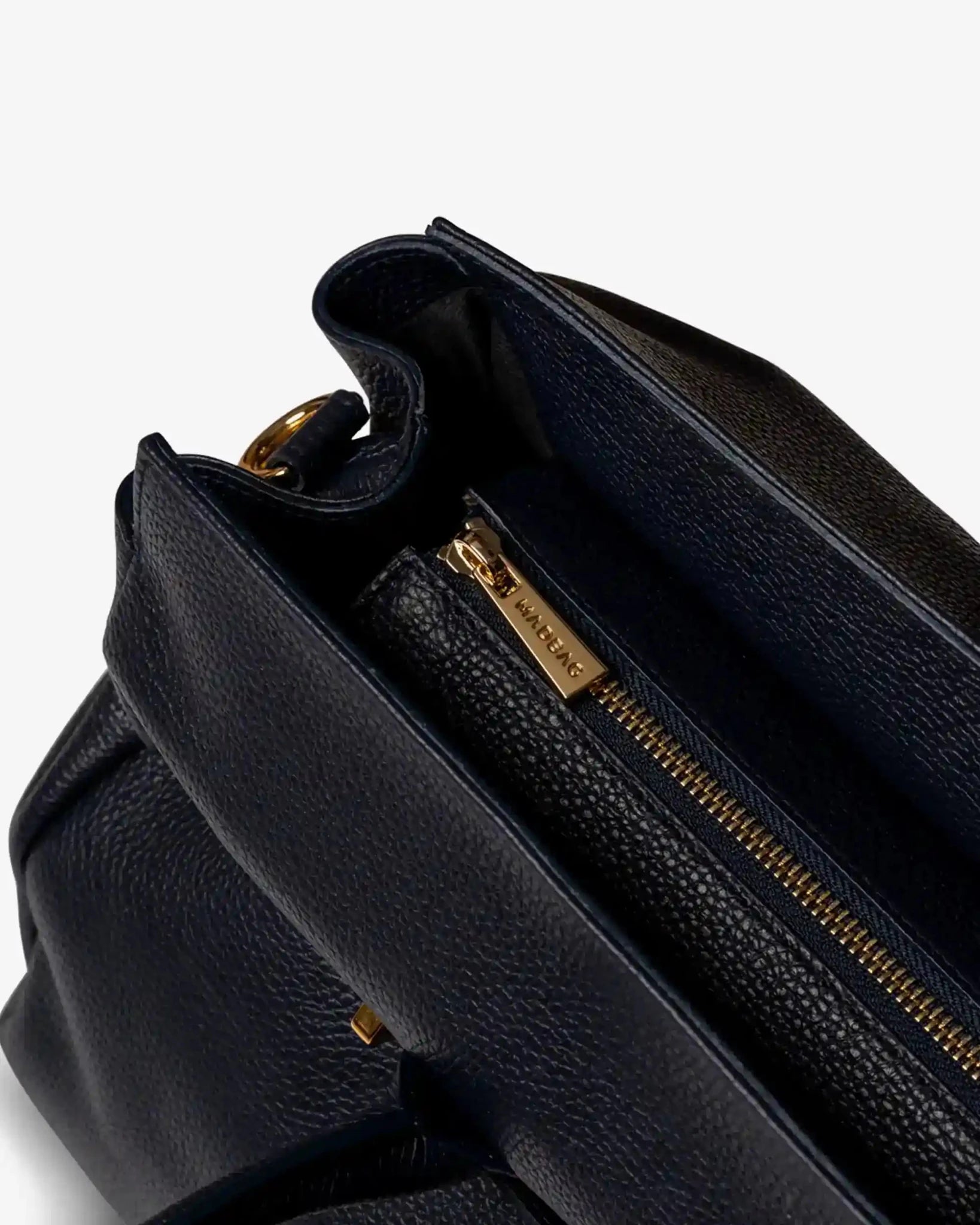 Dettaglio zip borsa Bellucci blu